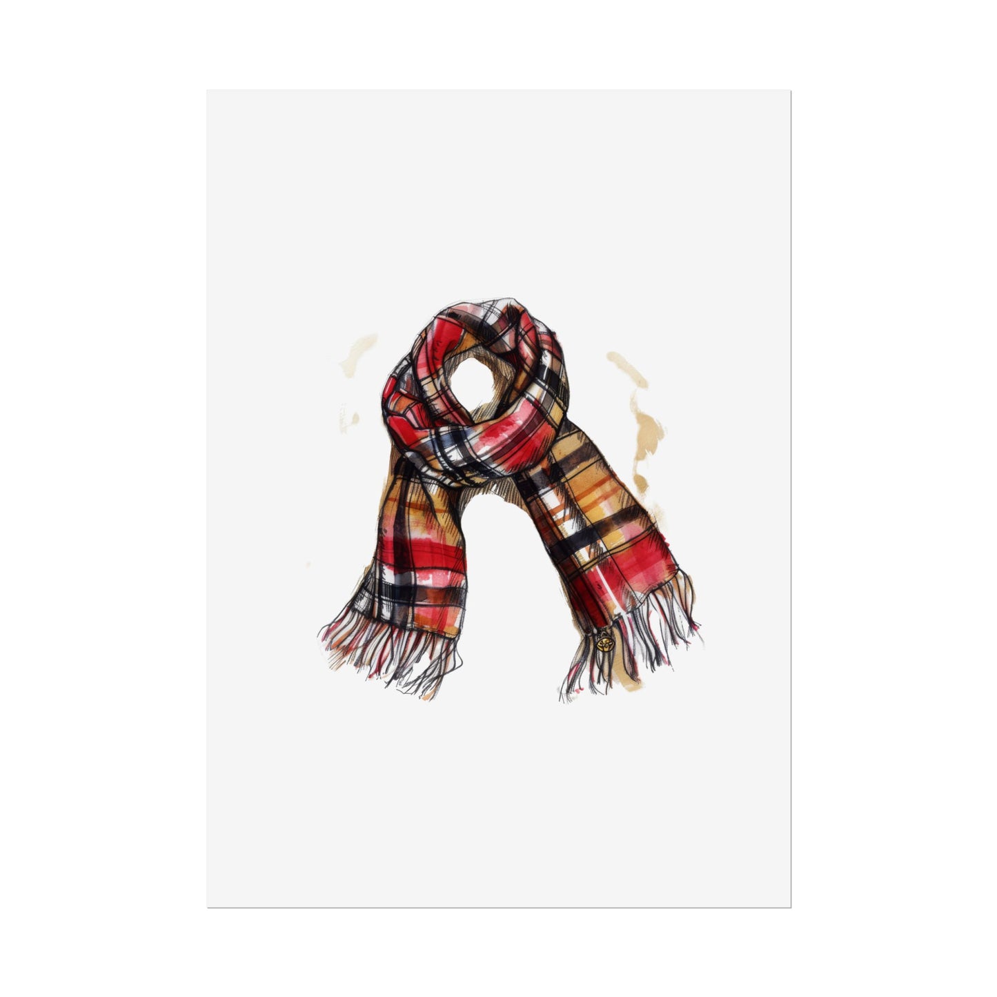 Cozy Scarf Wall Art - Fall Decor for Home, Rustic Style, Gift for Her, Cozy Vibes, Autumn Aesthetic