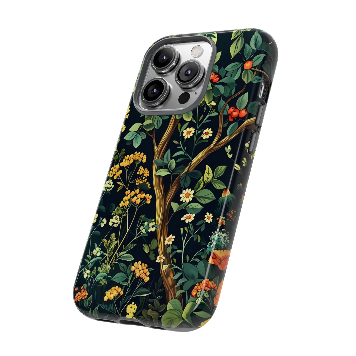 Floral iPhone Case, Nature Inspired Tough Case, Botanical Phone Cover, Eco-Friendly Gift, Unique Floral Design