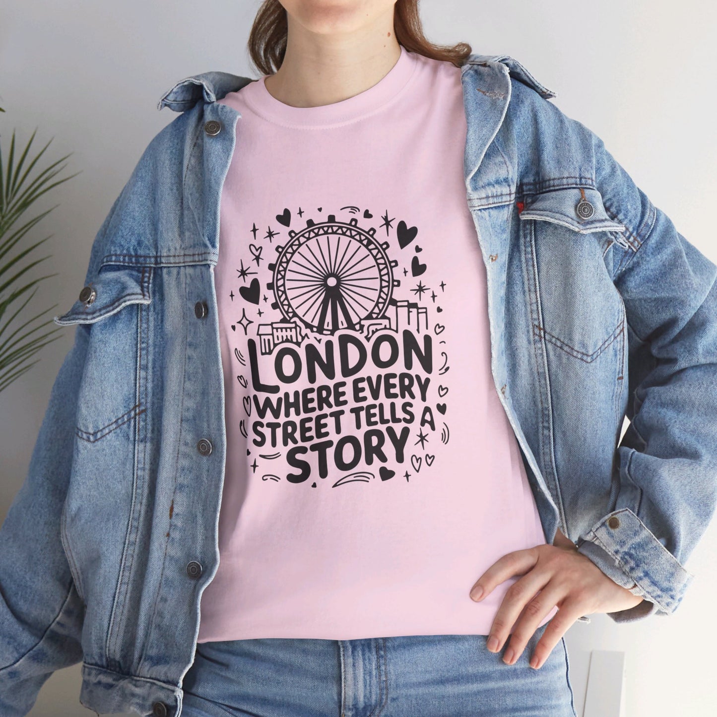 London Where Every Street Tells Story Versatile Unisex Heavy Cotton T-Shirt