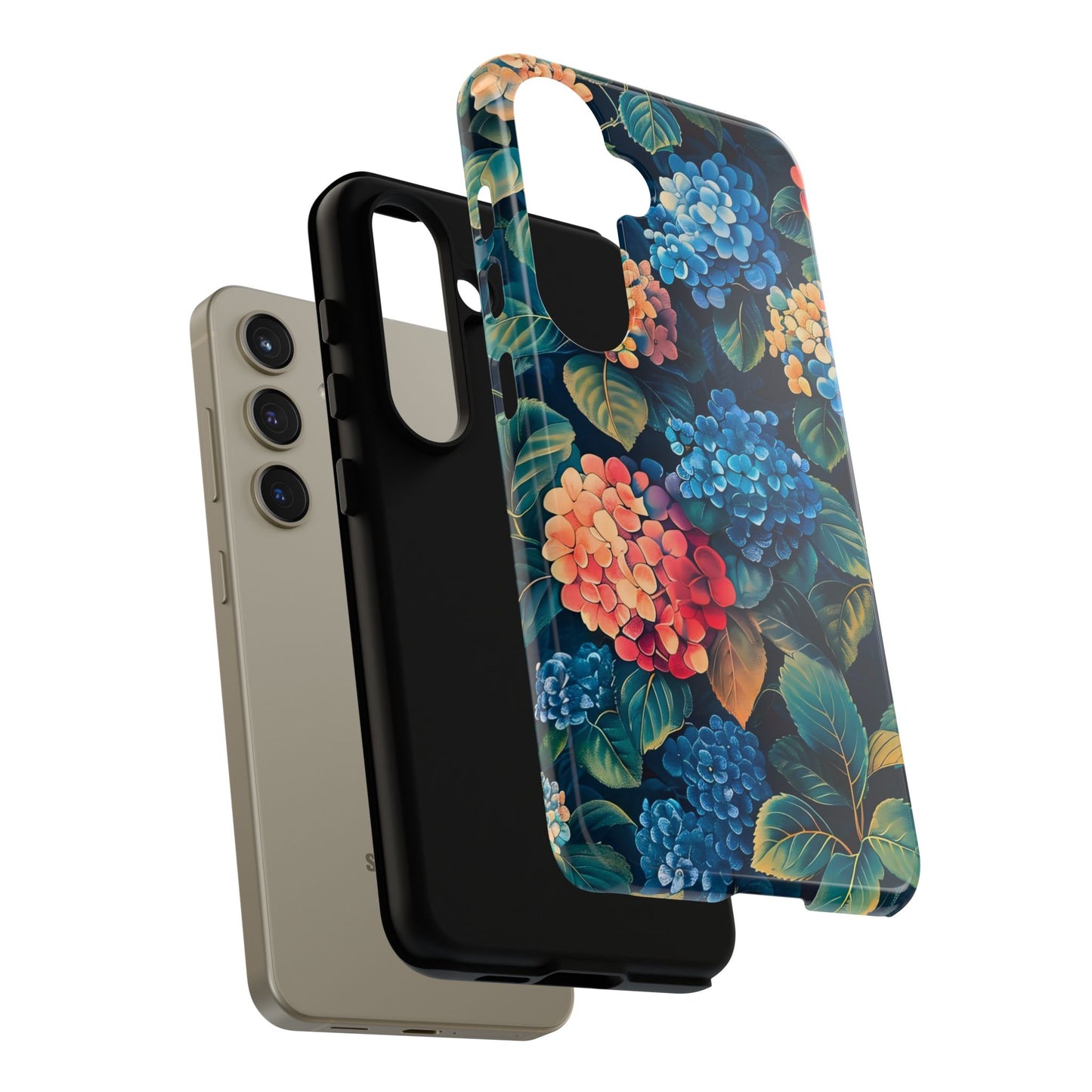 Floral Tough Phone Case, Durable Smartphone Cover, Flower Design, Gift for Her, Stylish Protection