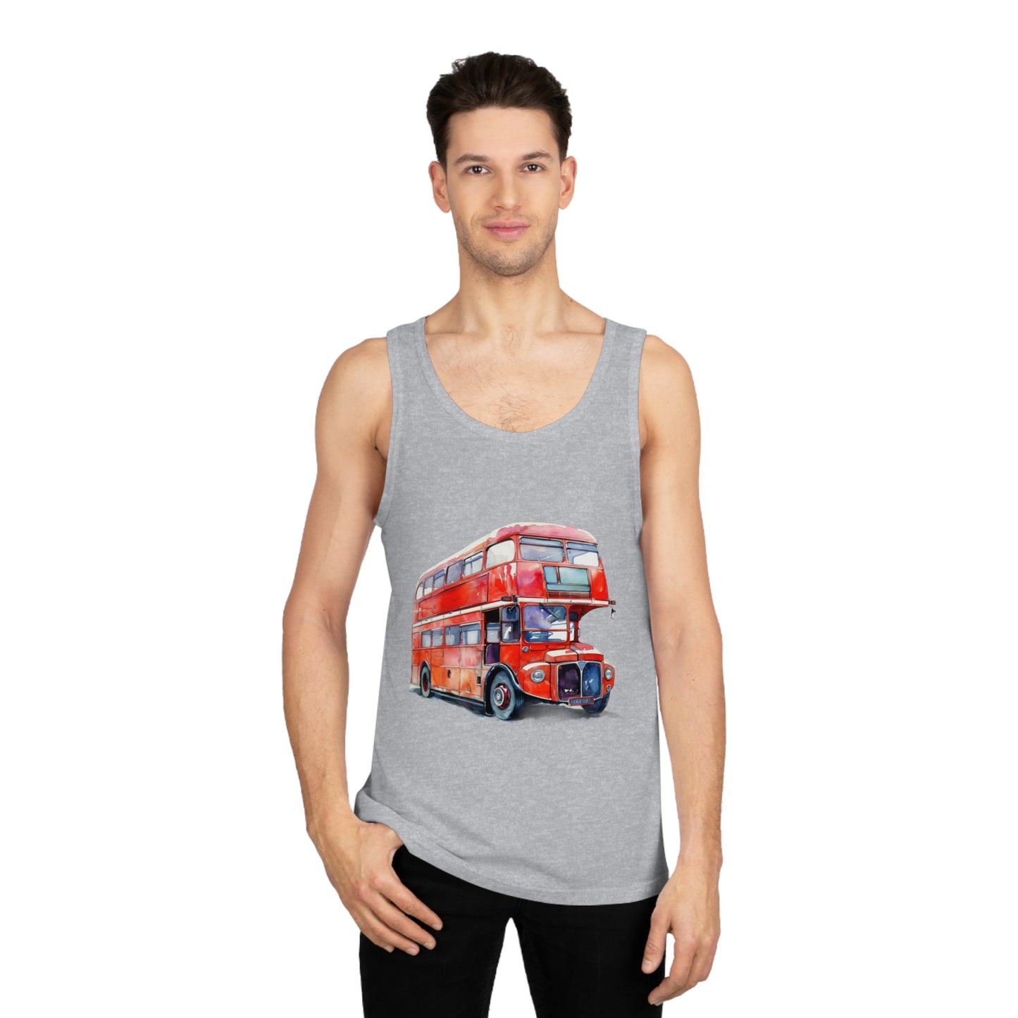 Unisex Softstyle™ Tank Top  - The Famous London Red Transport Bus