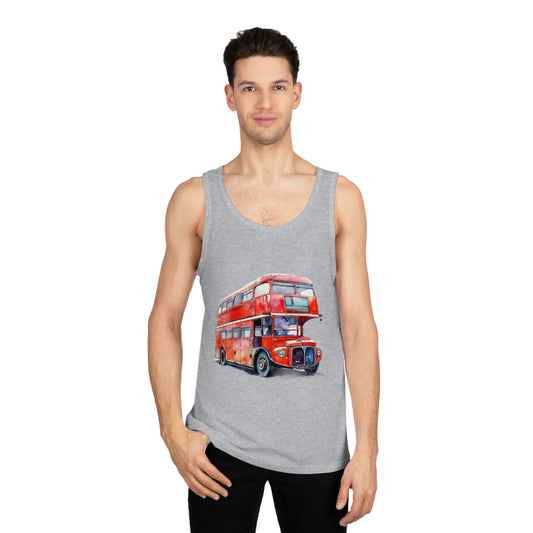 Unisex Softstyle™ Tank Top  - The Famous London Red Transport Bus