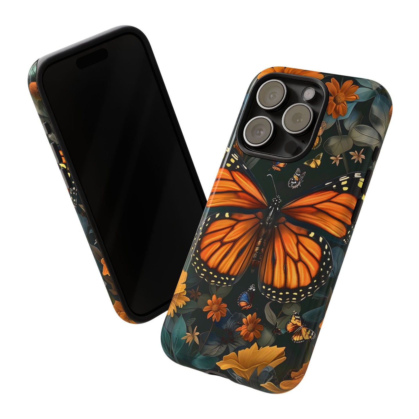 Monarch Butterfly Phone Case, Tough Cases, Nature Lover Gift, Floral Mobile Cover, Eco-Friendly Phone Accessory, Butterfly Design