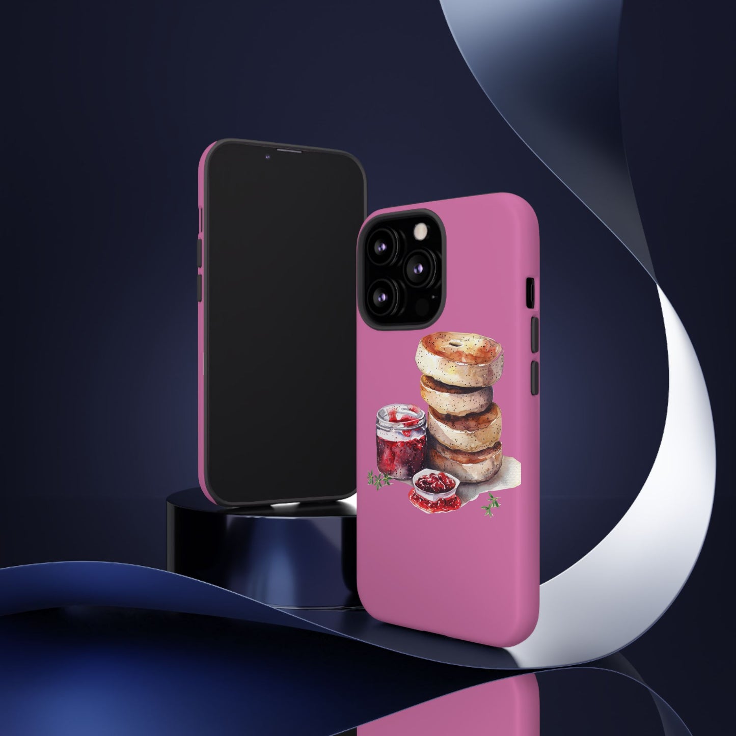 Cute Bagel Phone Case, Tough Cases for Food Lovers, Unique Gifts for Foodies, Phone Accessories for Breakfast Lovers, Fun and Stylish Cases