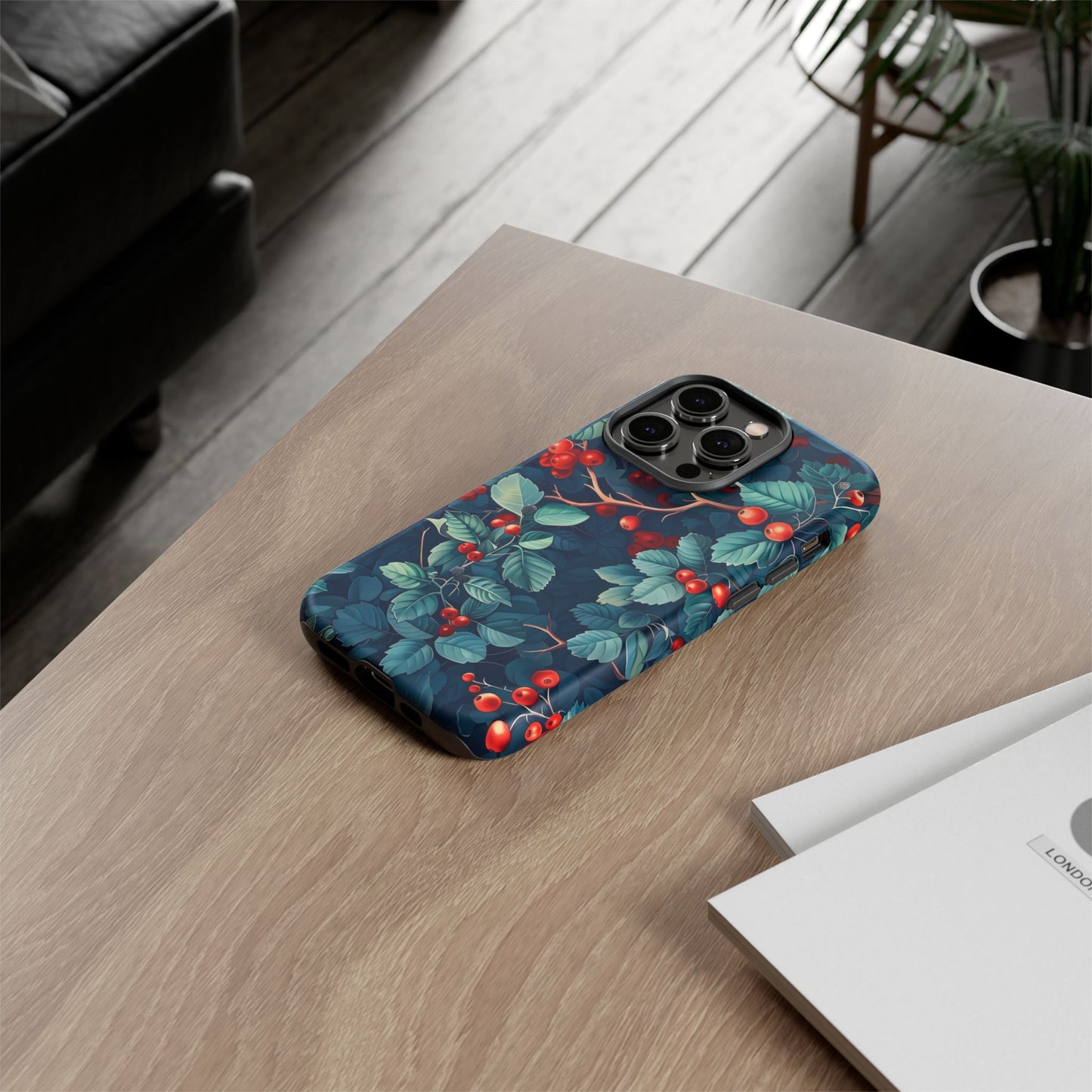 Berry Blossom Phone Case - Nature Lover's Gift, Floral Design, Cute Accessory for Spring, Unique Tech Cover, Perfect for Holidays