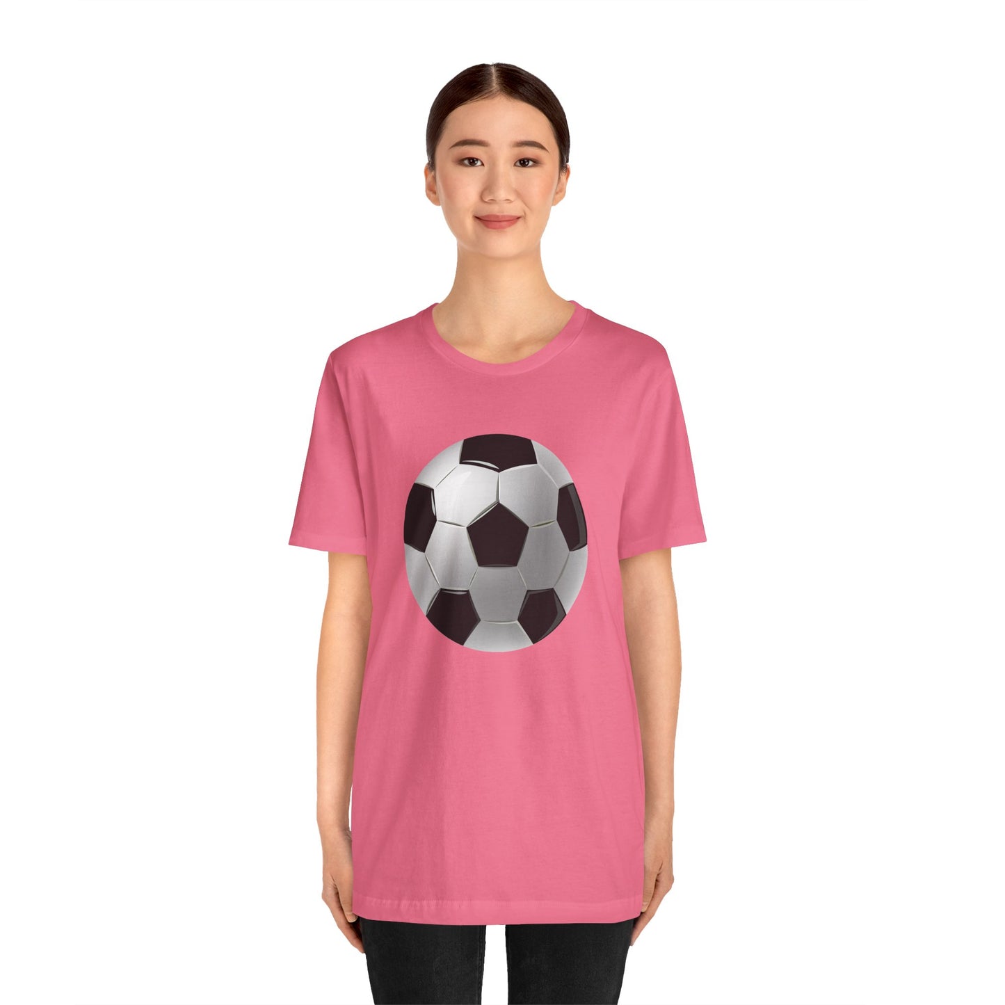 Unisex Jersey Short Sleeve Tee - Dynamic Football Design - Sports Passion and Energy