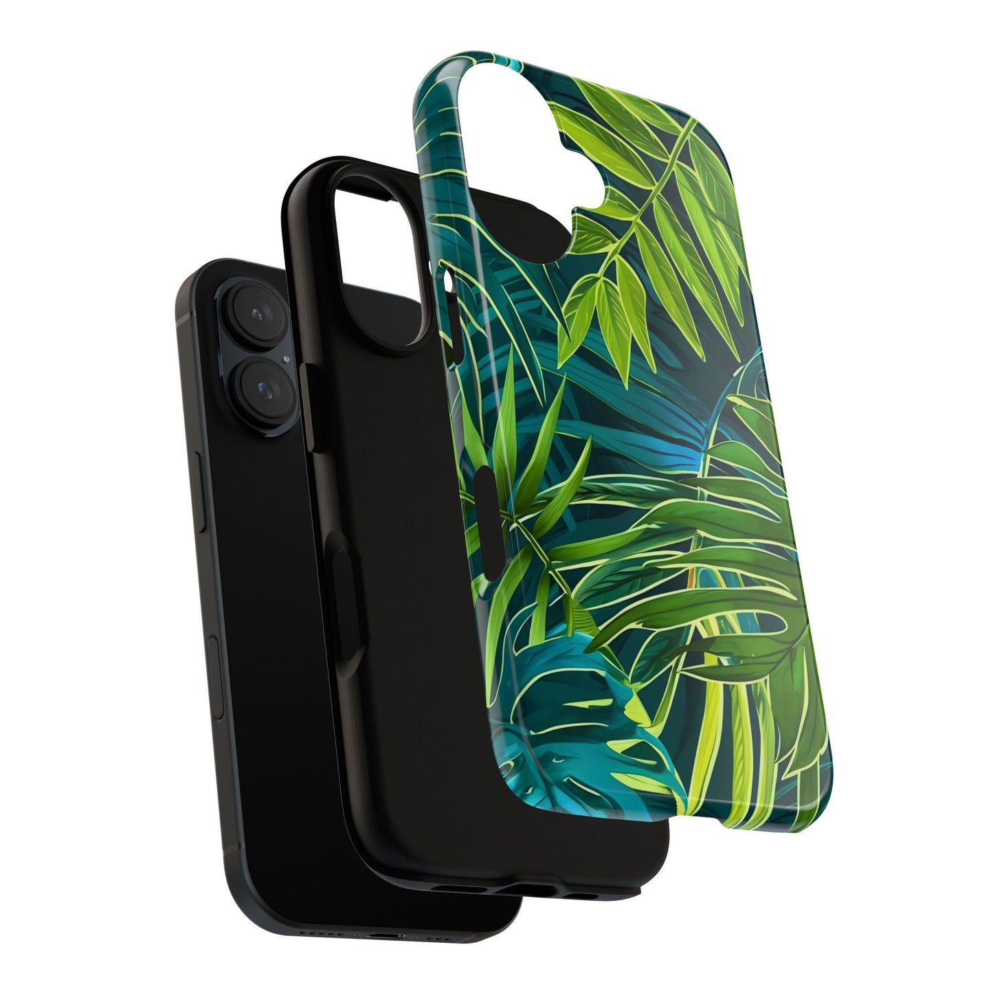 Tropical Phone Case - Durable Green Leaf Design, Eco-Friendly Gift, Trendy Accessory, Nature Lover's Case, Summer Vibes