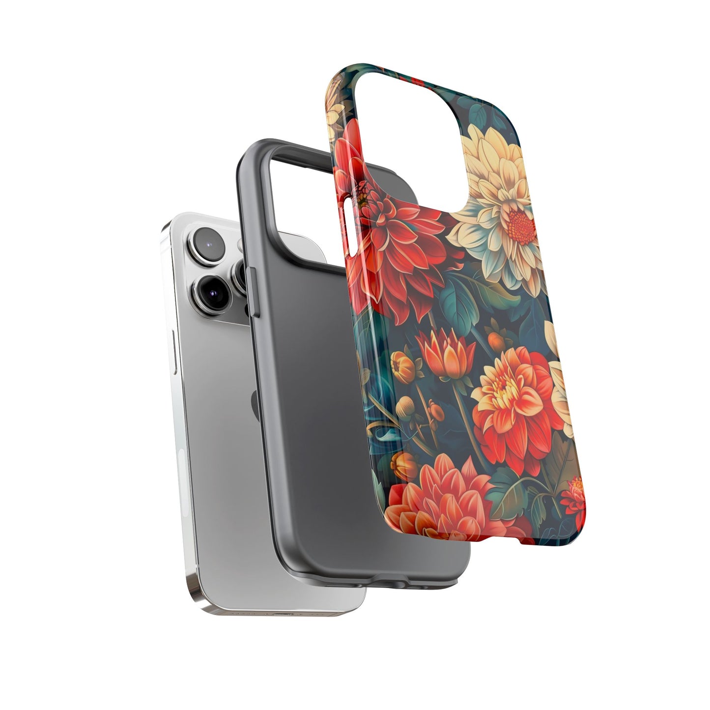 Floral Phone Case - Vibrant Tough Cases, Stylish Floral Cell Phone Cover, Gift for Her, Trendy Phone Accessory, Flower Design
