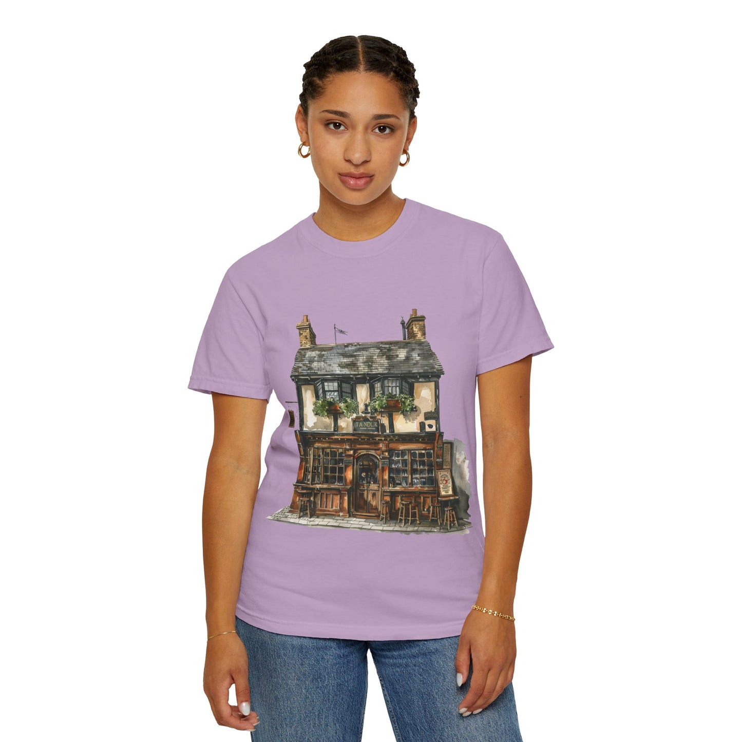 Unisex Garment-Dyed T-shirt - From Thatched Roofs to Stone Walls - British Village Houses