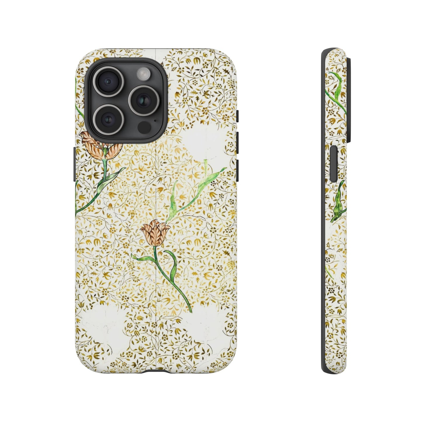 Elegant Floral Phone Case, Tough Cases for iPhone, Stylish Smartphone Cover, Protection with Floral Art, Unique Gift for Her