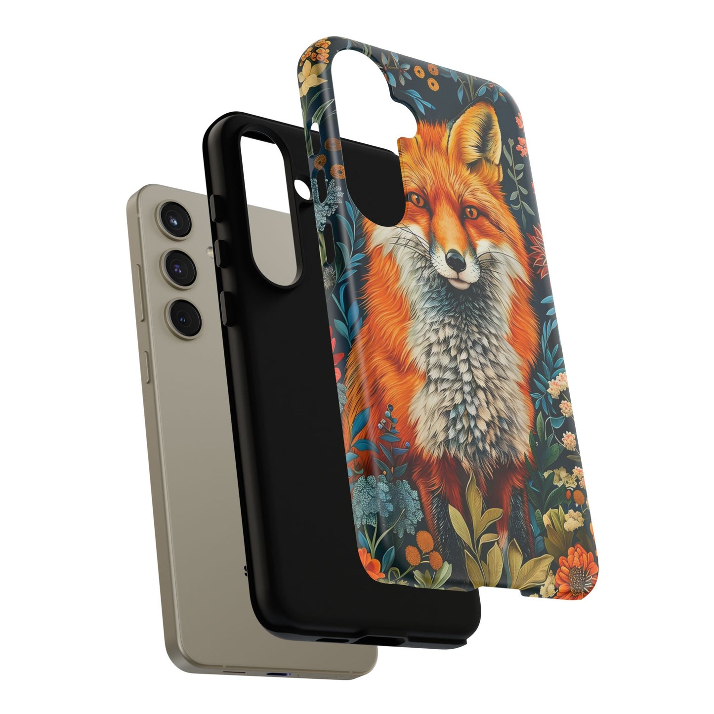Vibrant Fox Phone Case, Tough Phone Cover, Unique Wildlife Accessory, Gift for Animal Lovers, Nature-Inspired Design