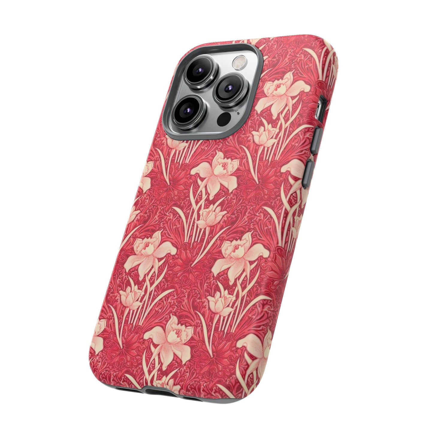 Floral Tough Phone Case - Durable, Stylish Accessory, Perfect Gift for Her, Floral Pattern, Customizable, Ideal for Daily Use