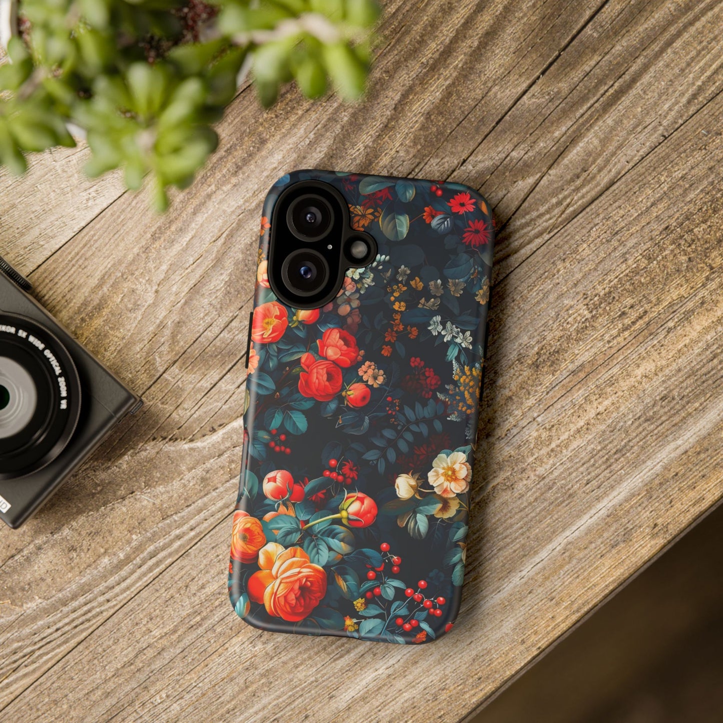 Floral Phone Case - Tough Cases, iPhone Protection, Elegant Floral Design, Gift for Her, Stylish Tech Accessory