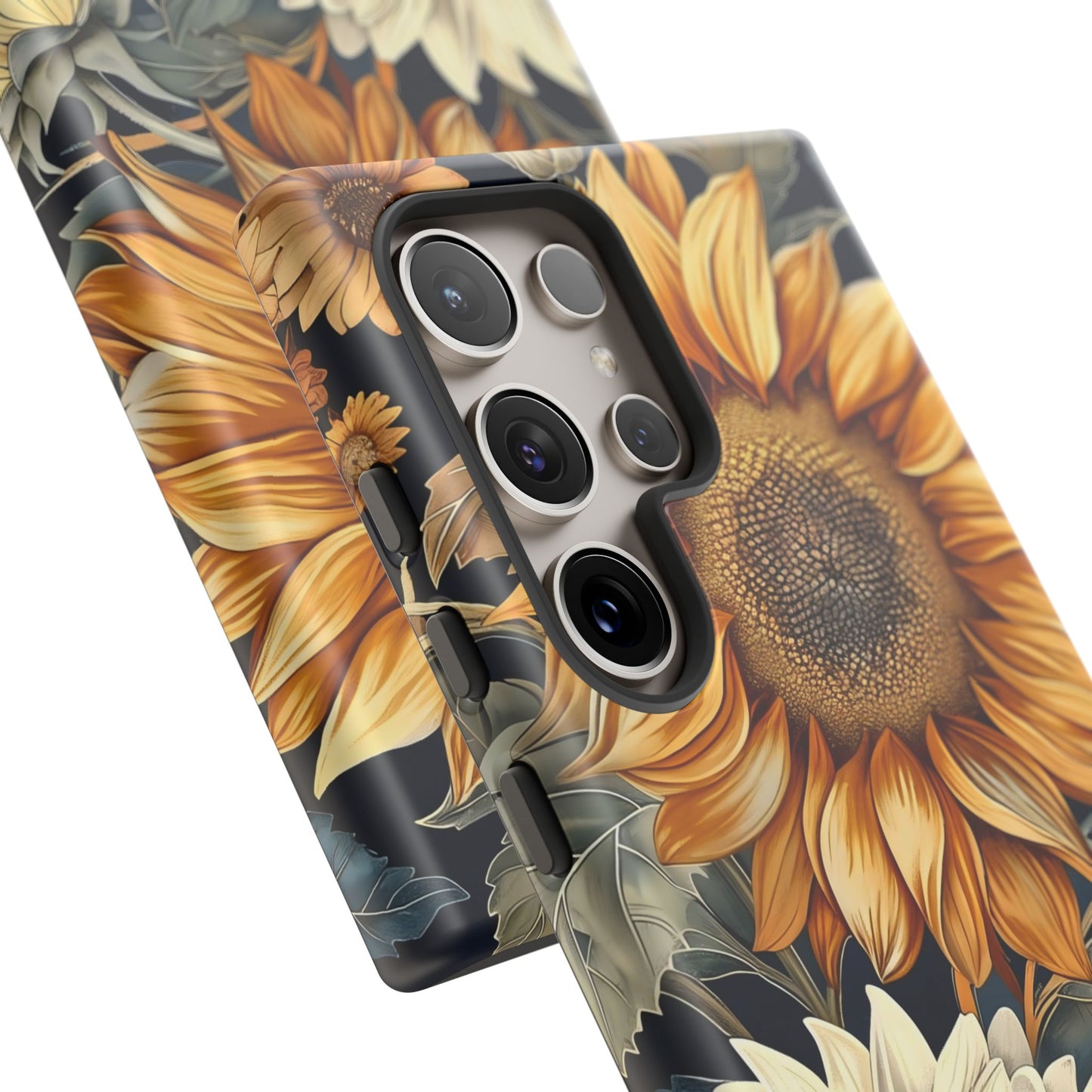 Sunflower Phone Case, Floral Tough Phone Cover, Gift for Nature Lovers, Phone Accessories, Sunflower Gifts