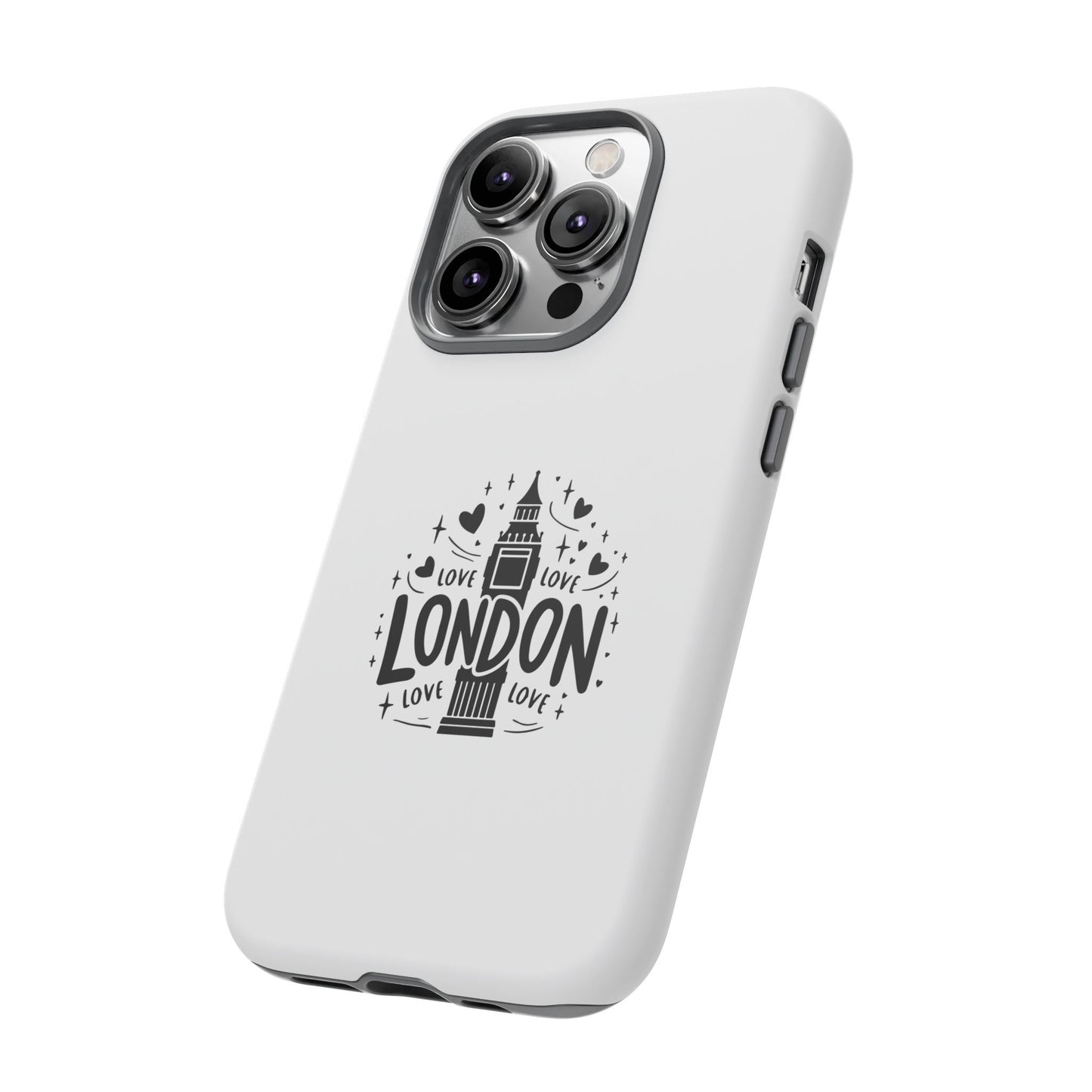 London Love iPhone Case | Tough Cases, London Theme, Gift for Travelers, Unique Phone Accessory, Cute Tech Gifts