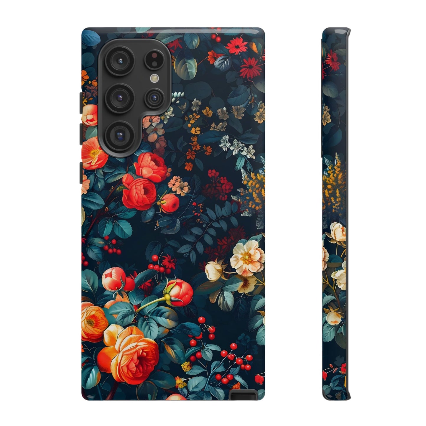 Floral Phone Case - Tough Cases, iPhone Protection, Elegant Floral Design, Gift for Her, Stylish Tech Accessory