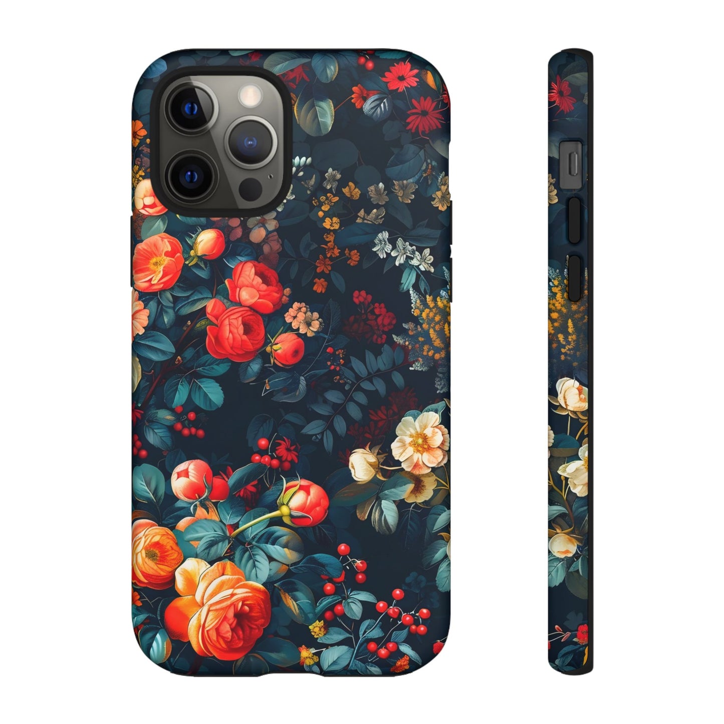 Floral Phone Case - Tough Cases, iPhone Protection, Elegant Floral Design, Gift for Her, Stylish Tech Accessory