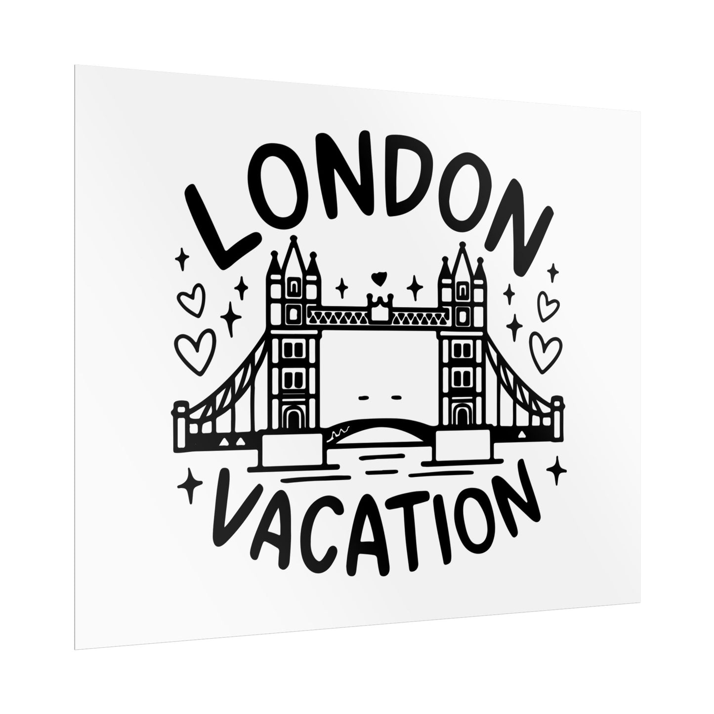 London Vacation Rolled Poster - Travel Decor for Home, Wall Art Print, Gift for Travelers, London Artwork, Holiday Gift Idea