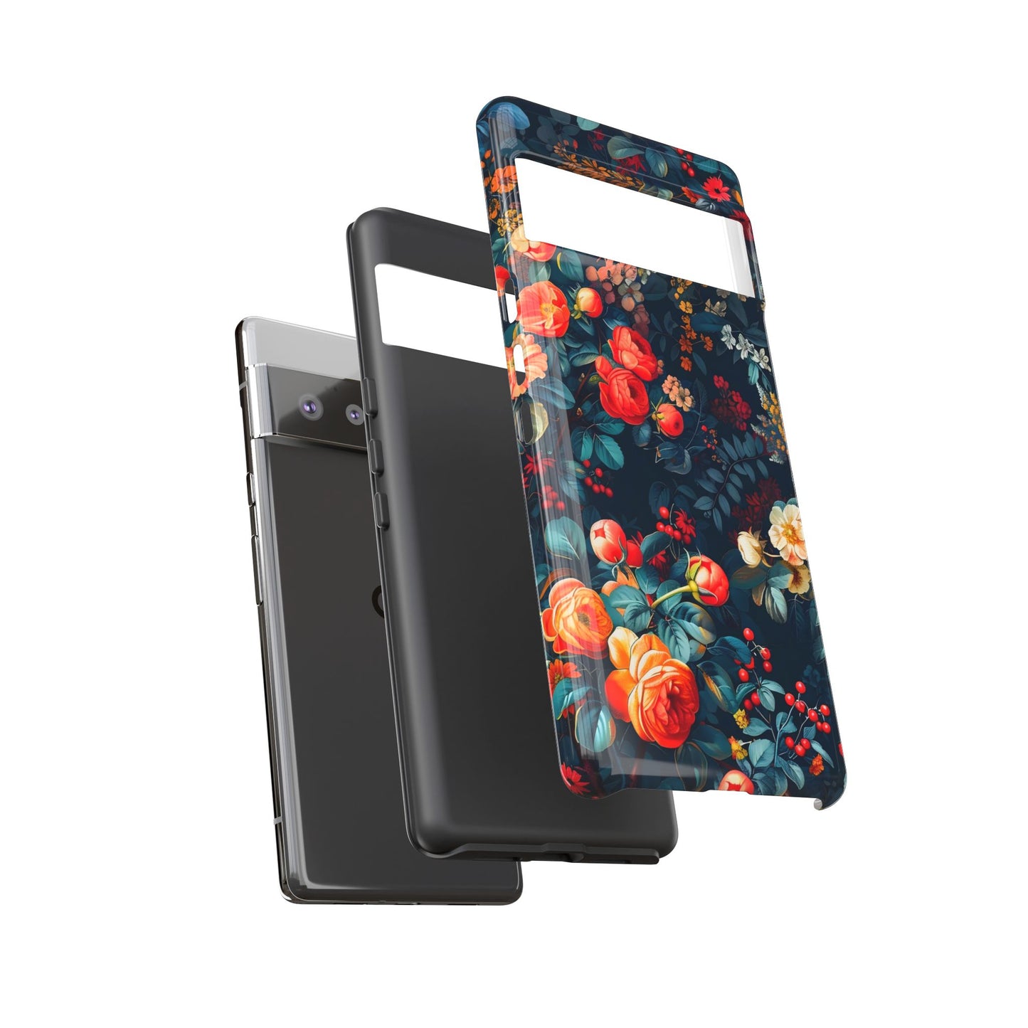 Floral Phone Case - Tough Cases, iPhone Protection, Elegant Floral Design, Gift for Her, Stylish Tech Accessory