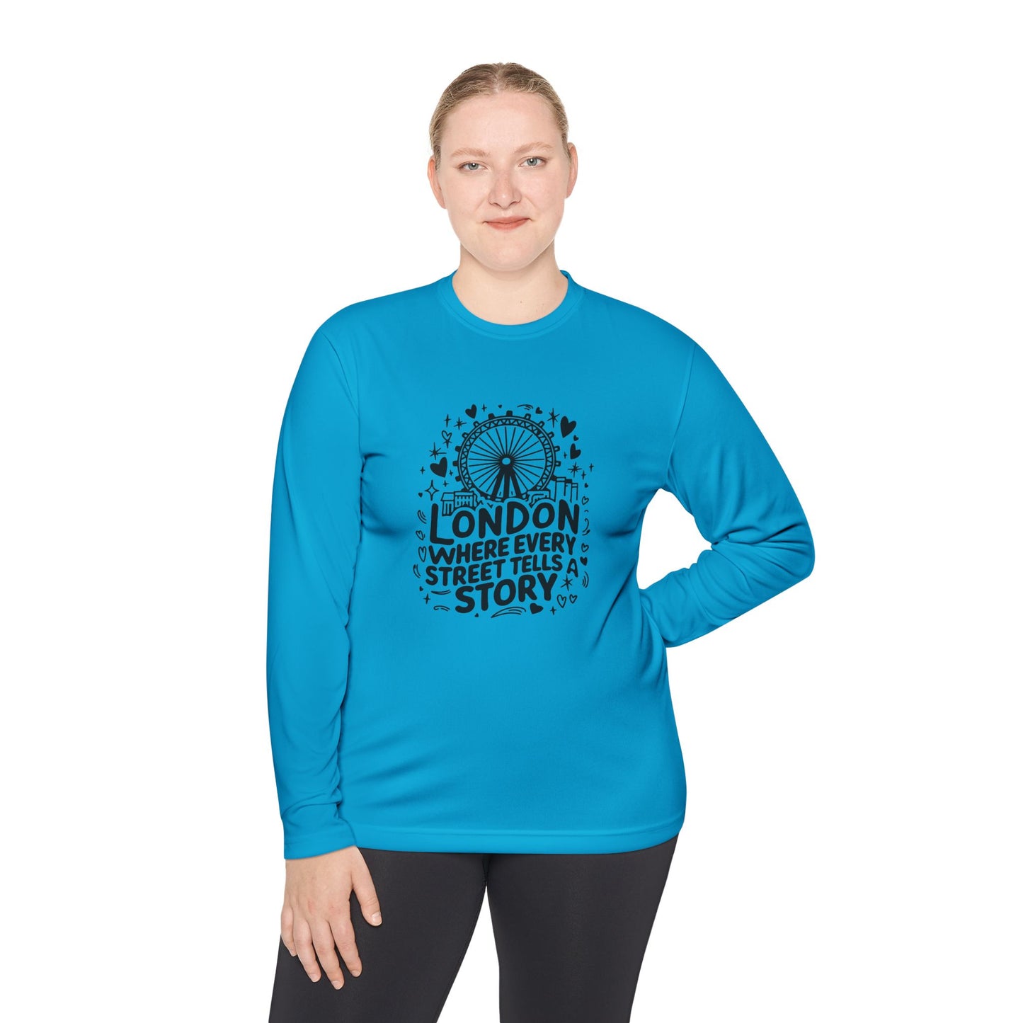 Unisex Lightweight Long Sleeve Tee - London's Story Telling Streets