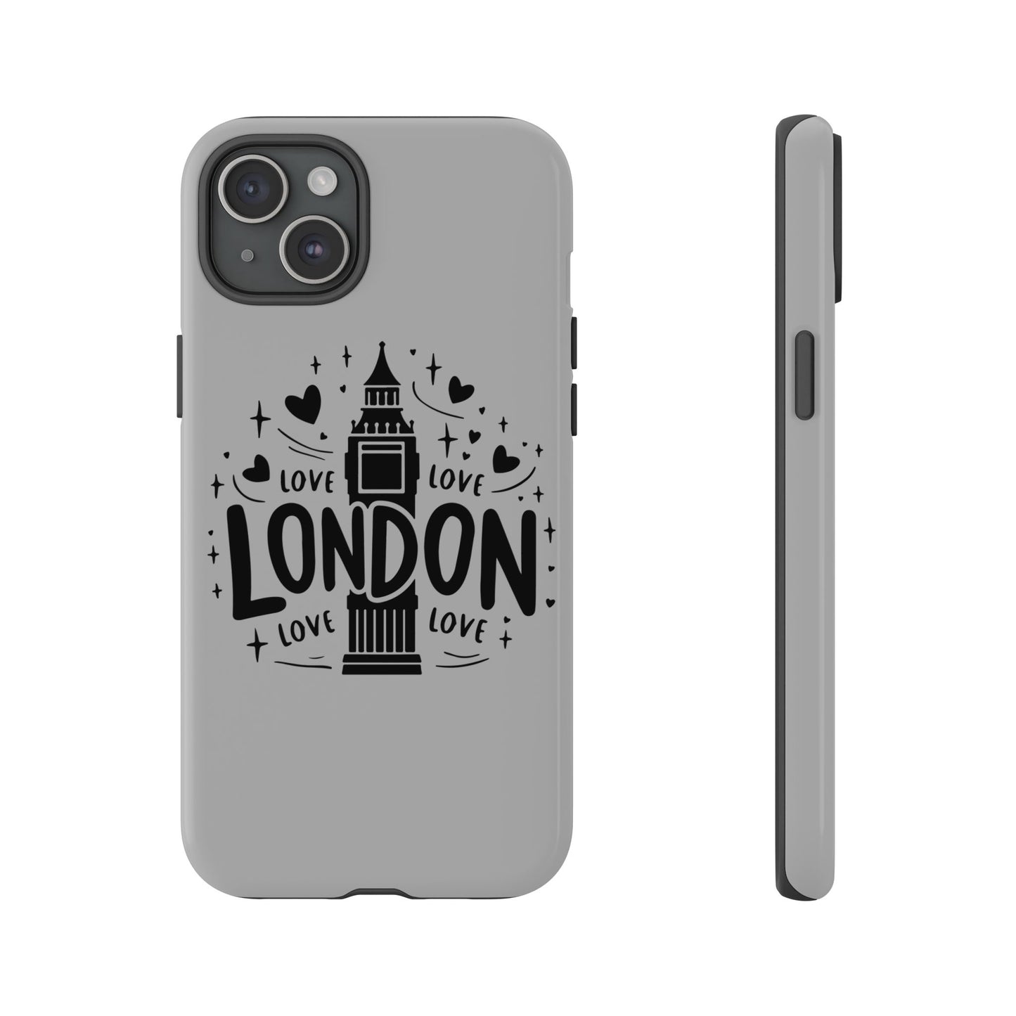 London Love Phone Case, Tough Cases, Stylish Phone Accessories, Unique Gift for Travelers, London Souvenir, Love Design