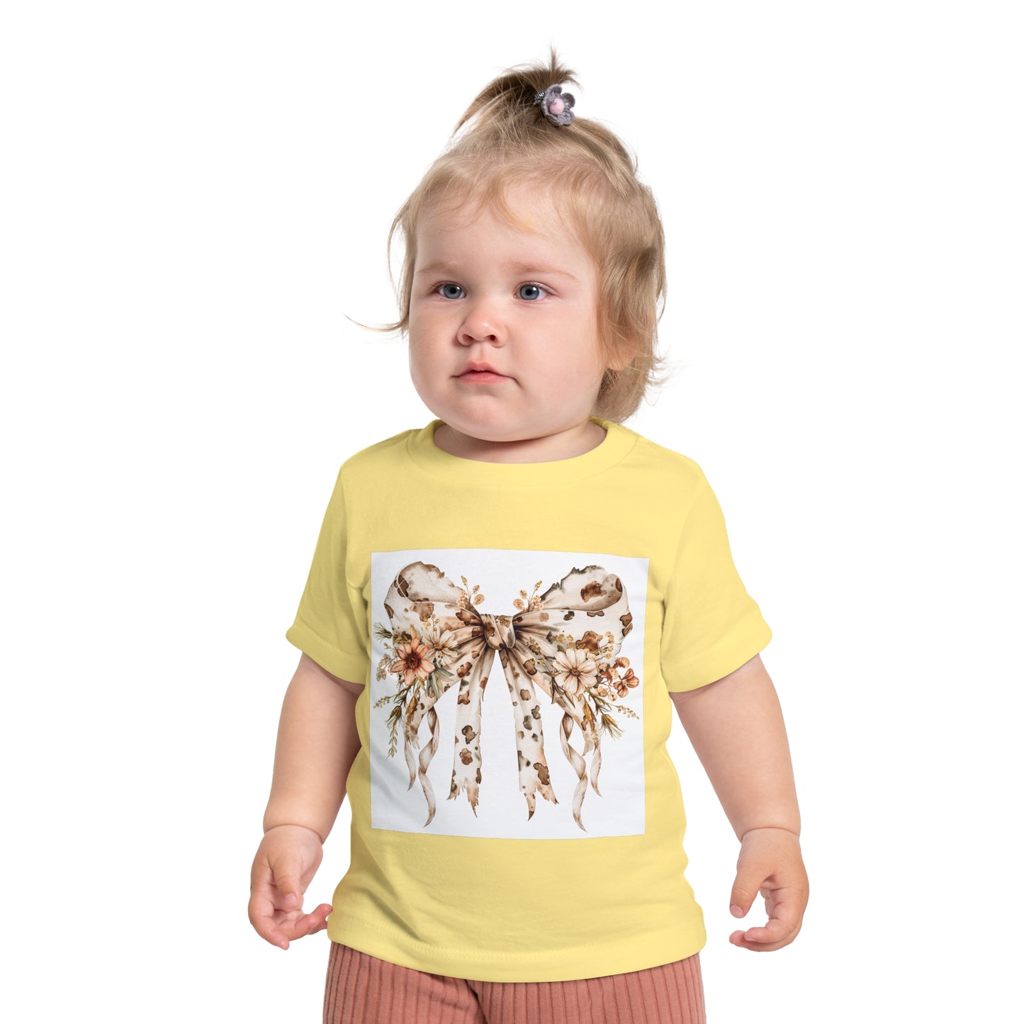 Floral Bow Baby T-Shirt - Cute Toddler Tee for Spring & Summer