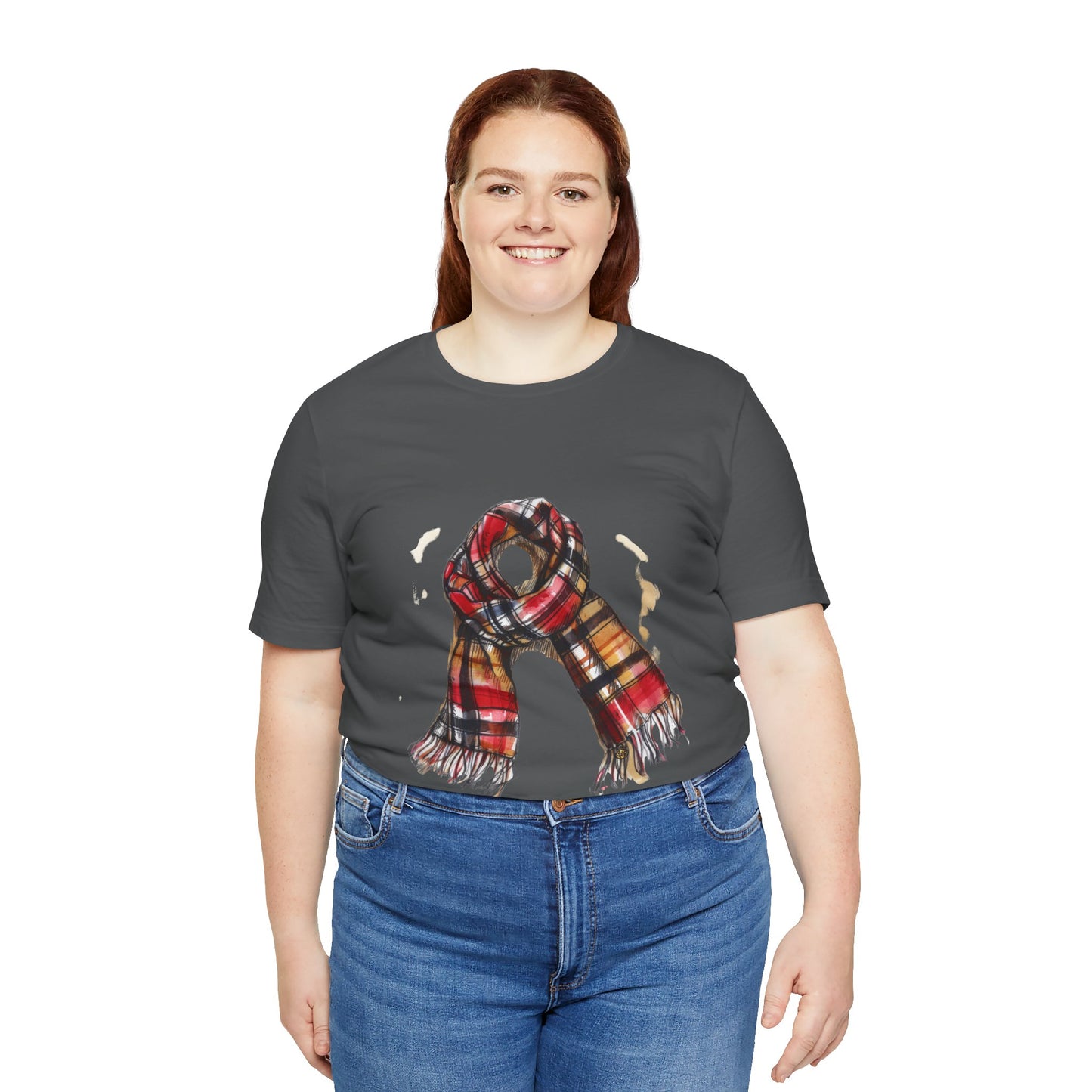 Unisex Jersey Short Sleeve Tee - Classic British Plaid Scarf Design