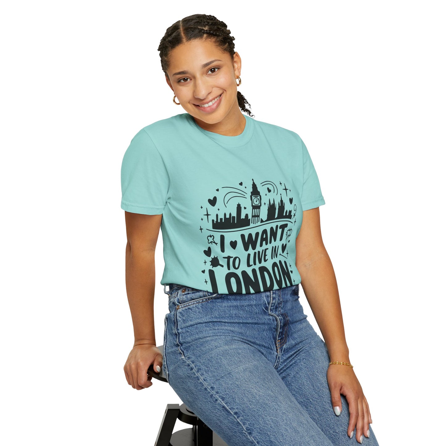 Unisex Garment-Dyed T-shirt - I want to Live in London