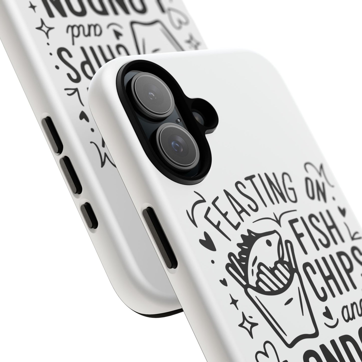 London Fish & Chips Phone Case | Fun Gift for Foodies, Travel Lovers, London Souvenir, Unique Accessories, Personalization Option
