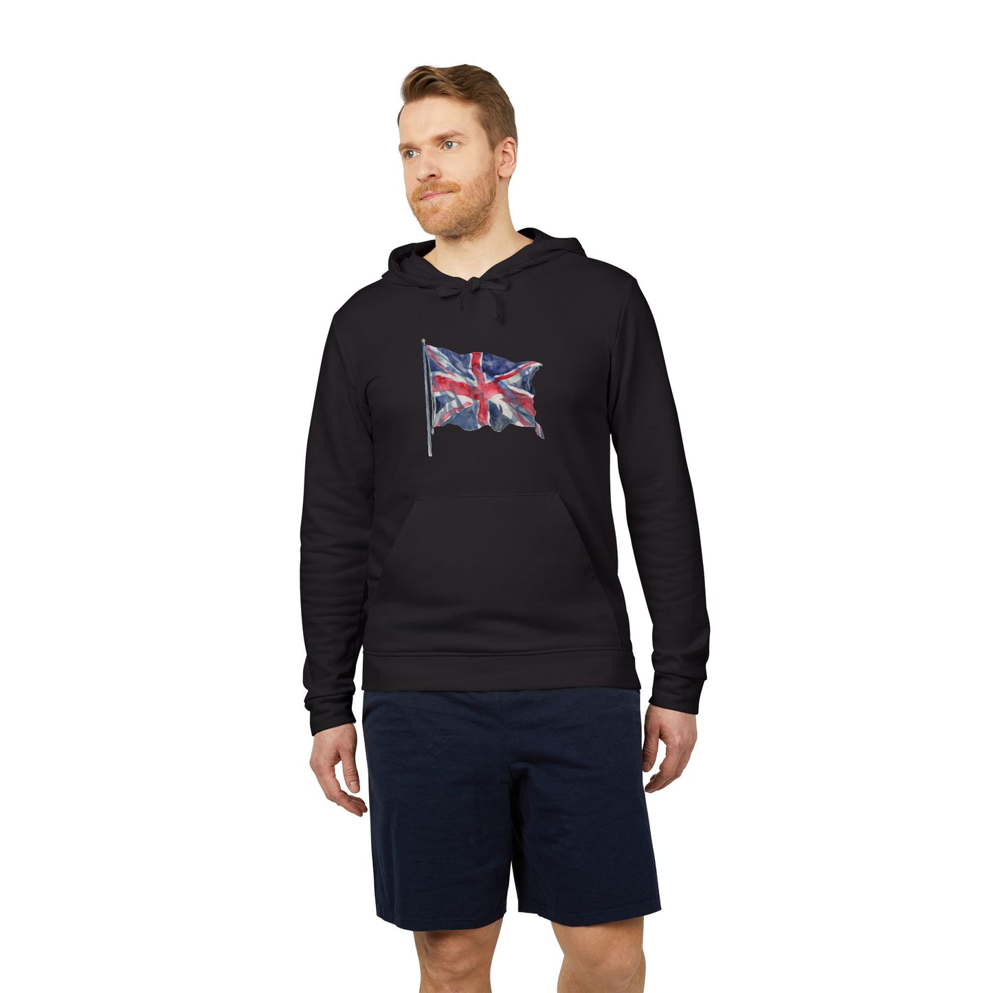 adidas Unisex Fleece Hoodie - British Flag - Iconic Union Jack