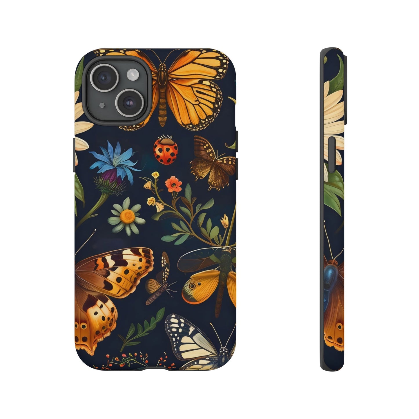 Nature-Inspired Phone Case | Floral Butterfly Design, Tough Phone Cover, Gift for Nature Lovers, Cute Butterfly Case, Home Decor