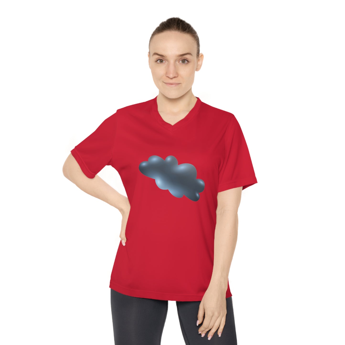 Women's Performance V-Neck T-Shirt - Cloud Design - Serene Cloudscape - Dreamy Cloud Design