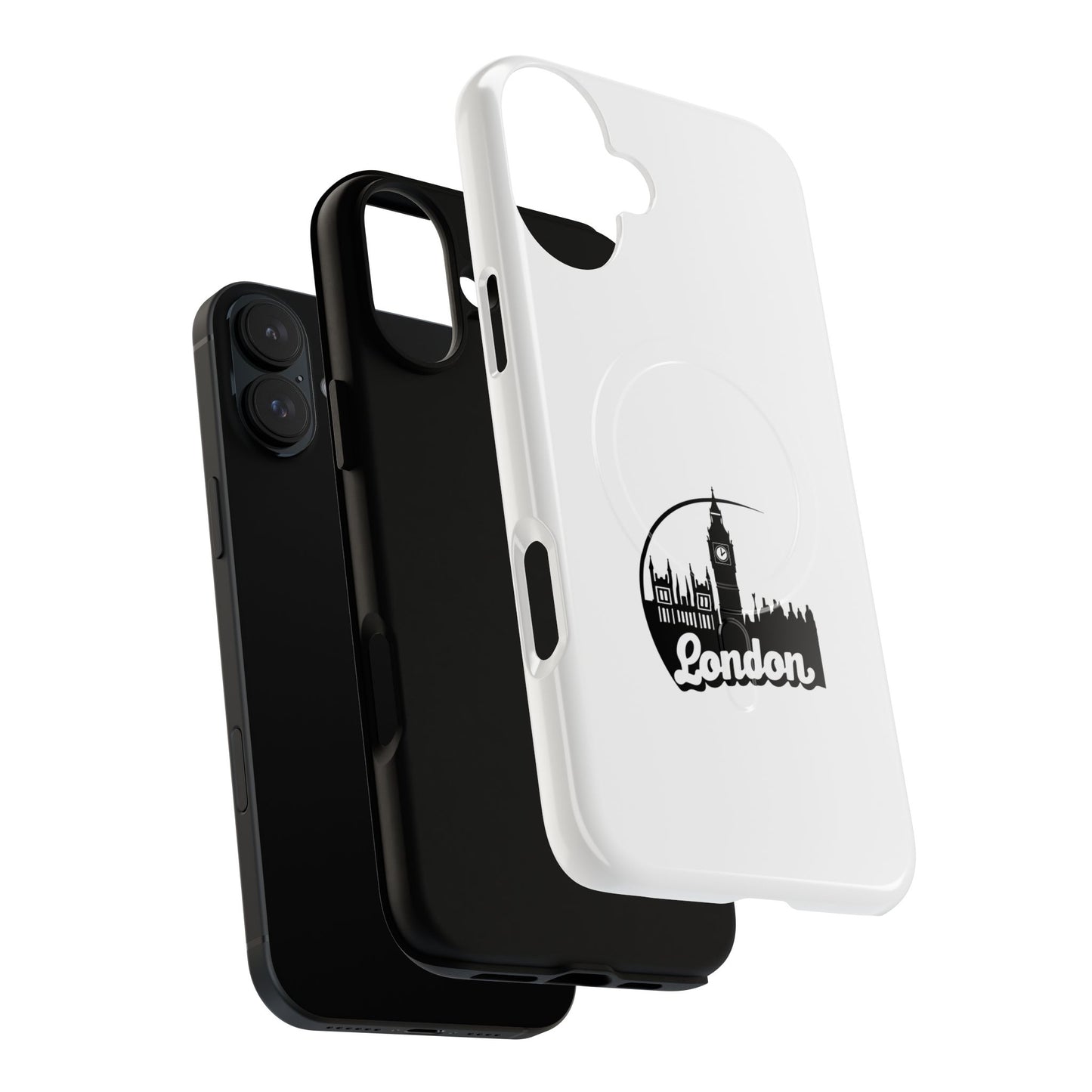 Stylish Tough Magnetic Phone Case with London Skyline, Unique Design, Perfect Gift for Travelers, Phone Protection, Customizable Accessories