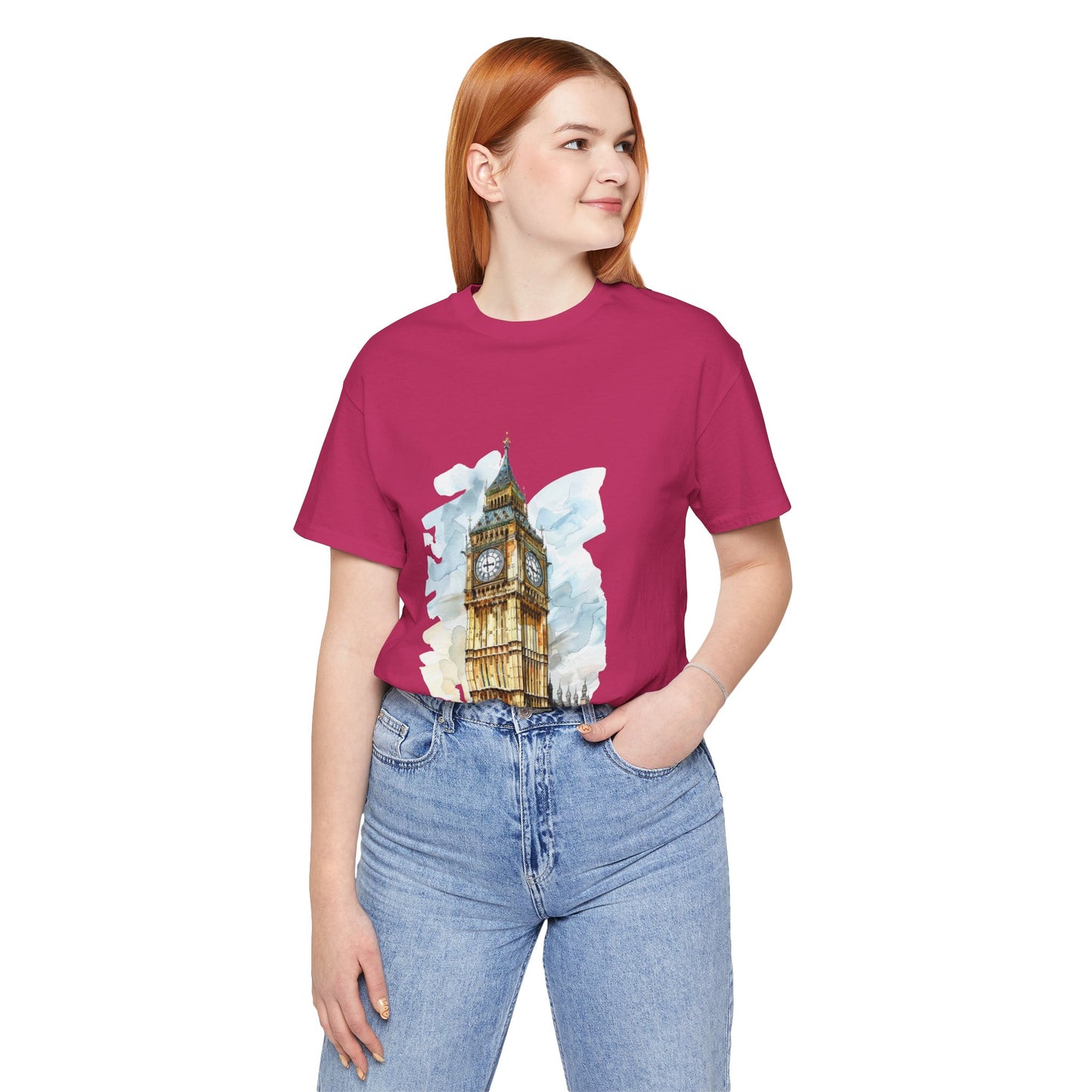 Unisex Jersey Short Sleeve Tee - Iconic Big Ben Clock Tower Design - London Landmark