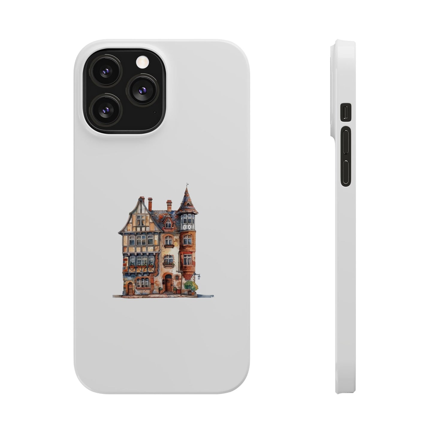 Charming House Design Slim Phone Cases - Perfect for Home Decor Lovers, Gifts, Phone Accessories, Unique, Personalized