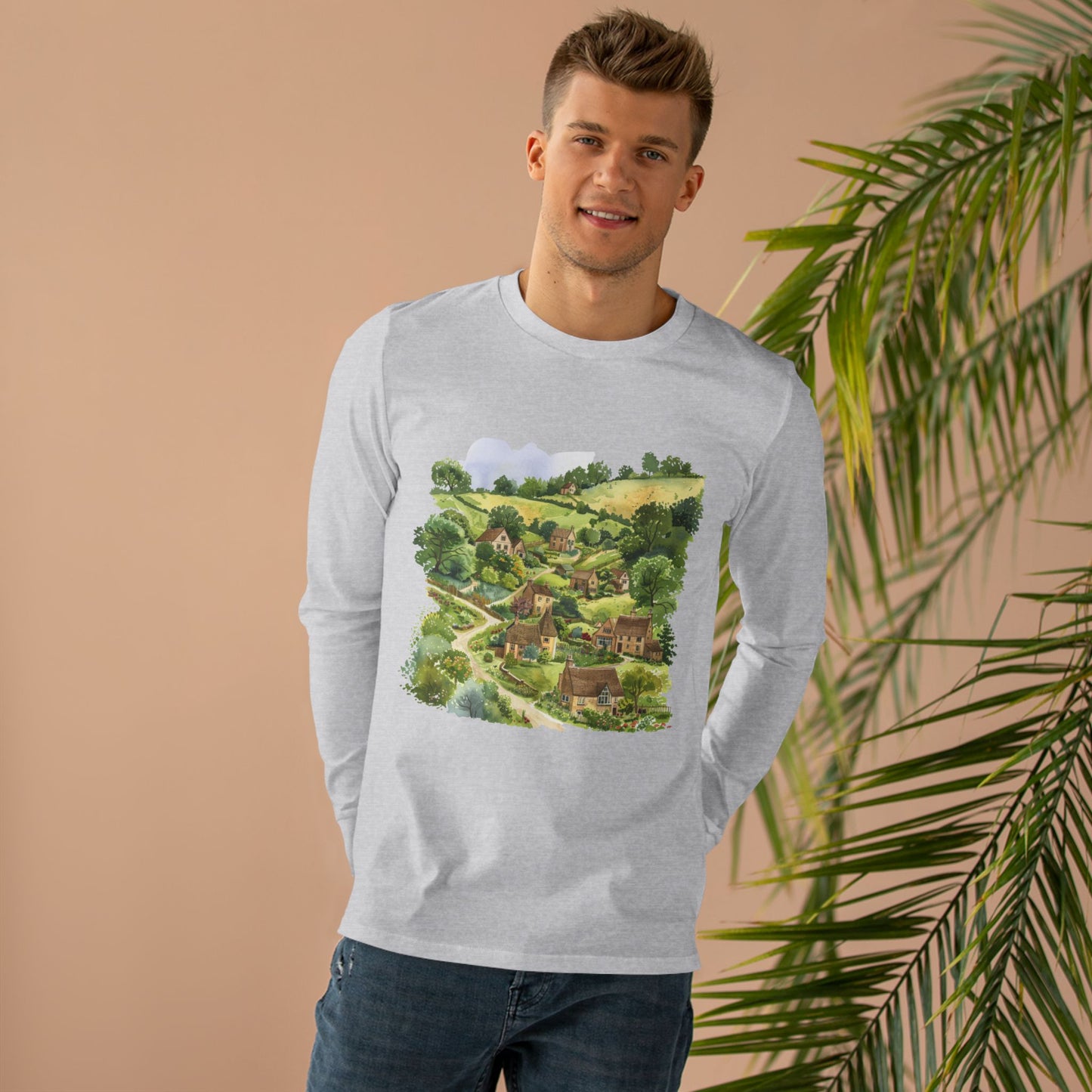 Men’s Base Longsleeve Tee - England Aesthetics - Embracing Classic British Charm and Style