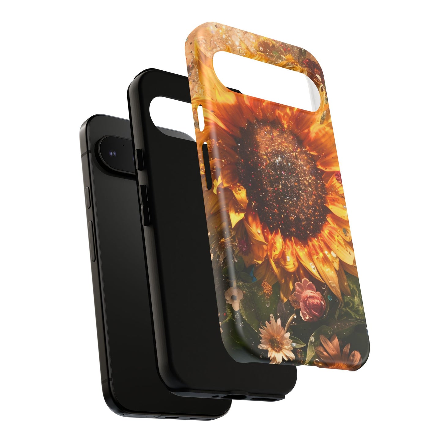Vibrant Floral Phone Case - Tough Cases, Sunflower Design, Smartphone Cover, Summer Gift, Nature-Inspired Accessories