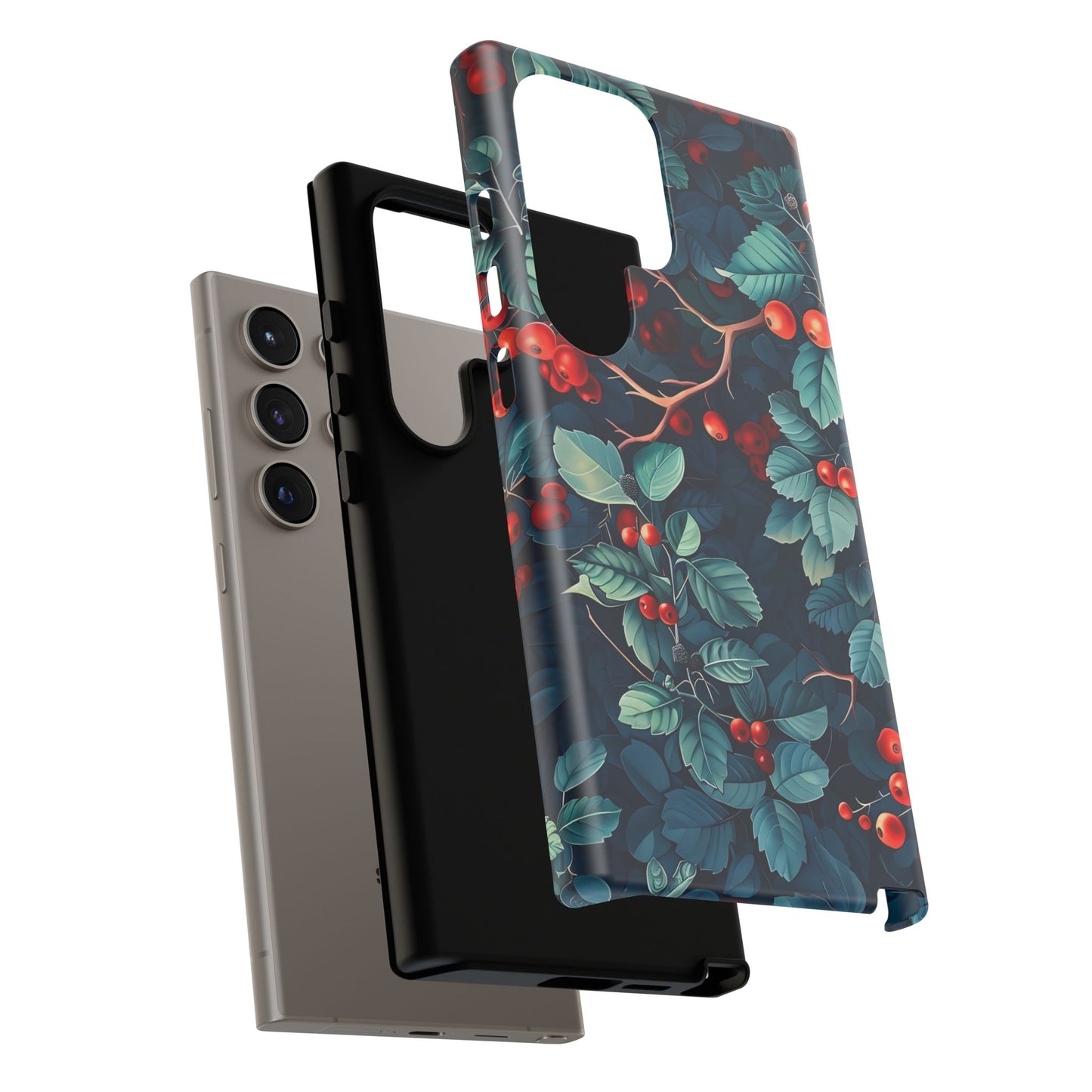 Berry Blossom Phone Case - Nature Lover's Gift, Floral Design, Cute Accessory for Spring, Unique Tech Cover, Perfect for Holidays