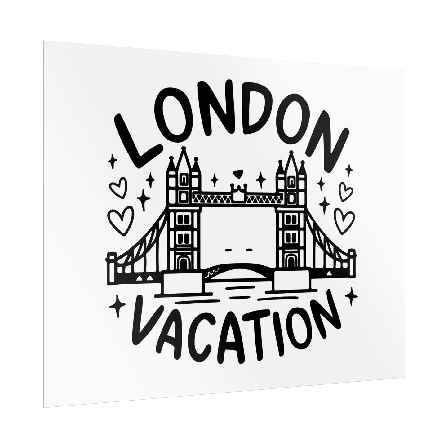 London Vacation Rolled Poster - Travel Decor for Home, Wall Art Print, Gift for Travelers, London Artwork, Holiday Gift Idea
