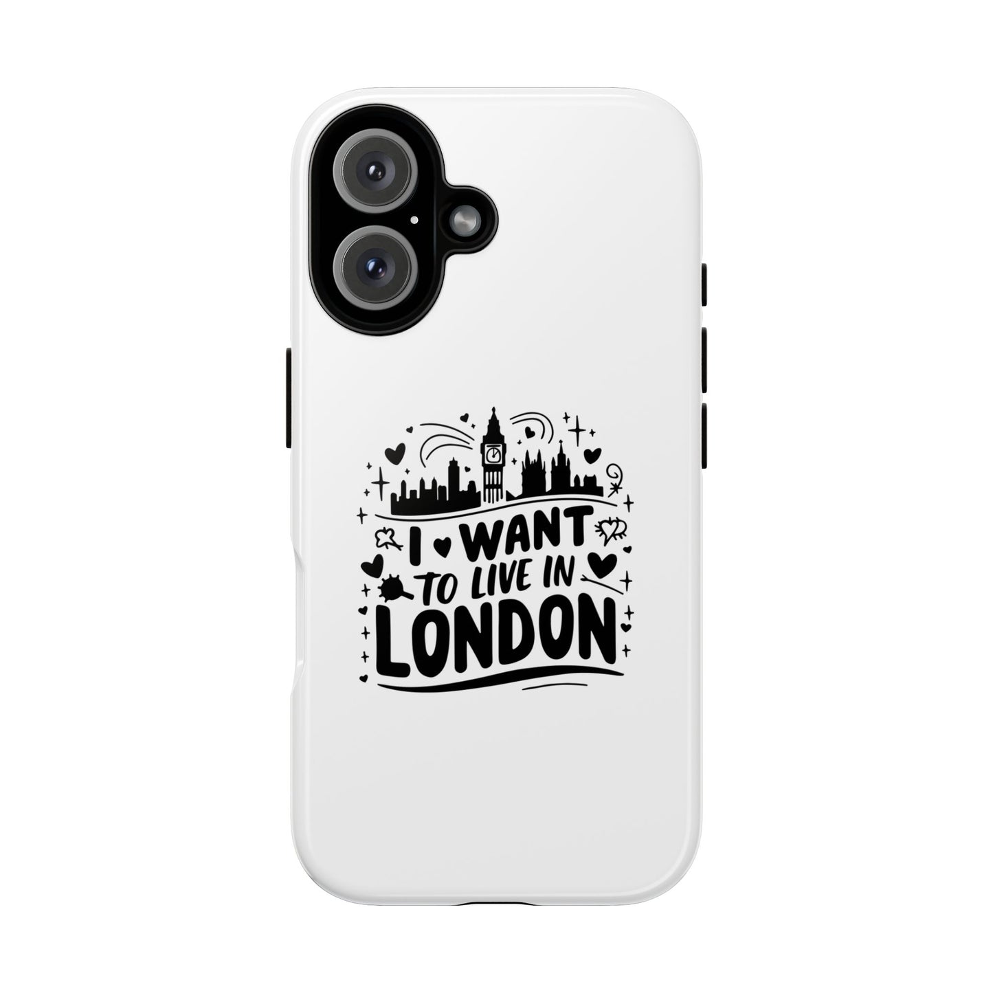 London-Themed Tough Phone Case - Chic & Stylish Protection