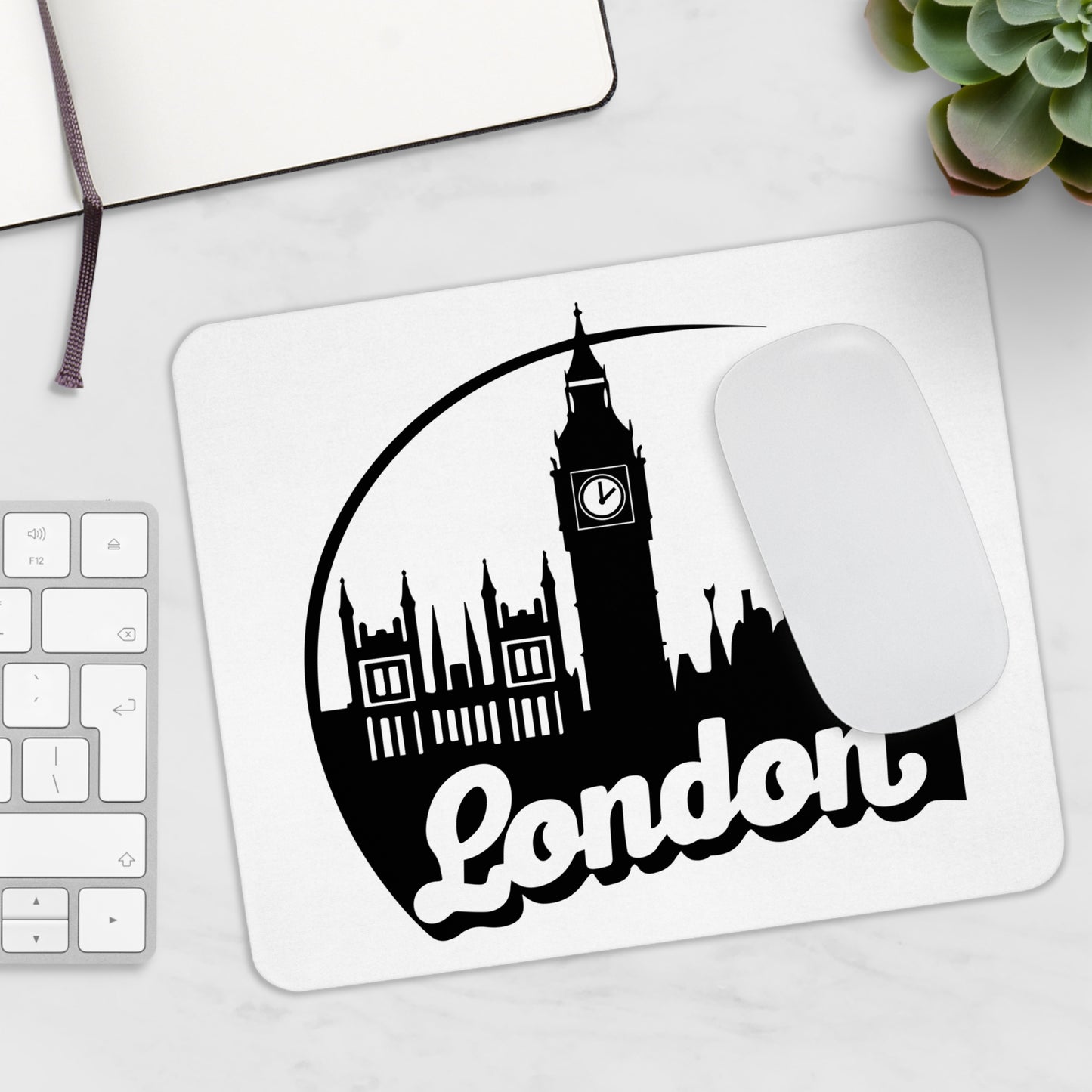 Stylish London Mouse Pad | Great Gift for Travelers, Office Decor, Desk Accessories, Unique Home Office
