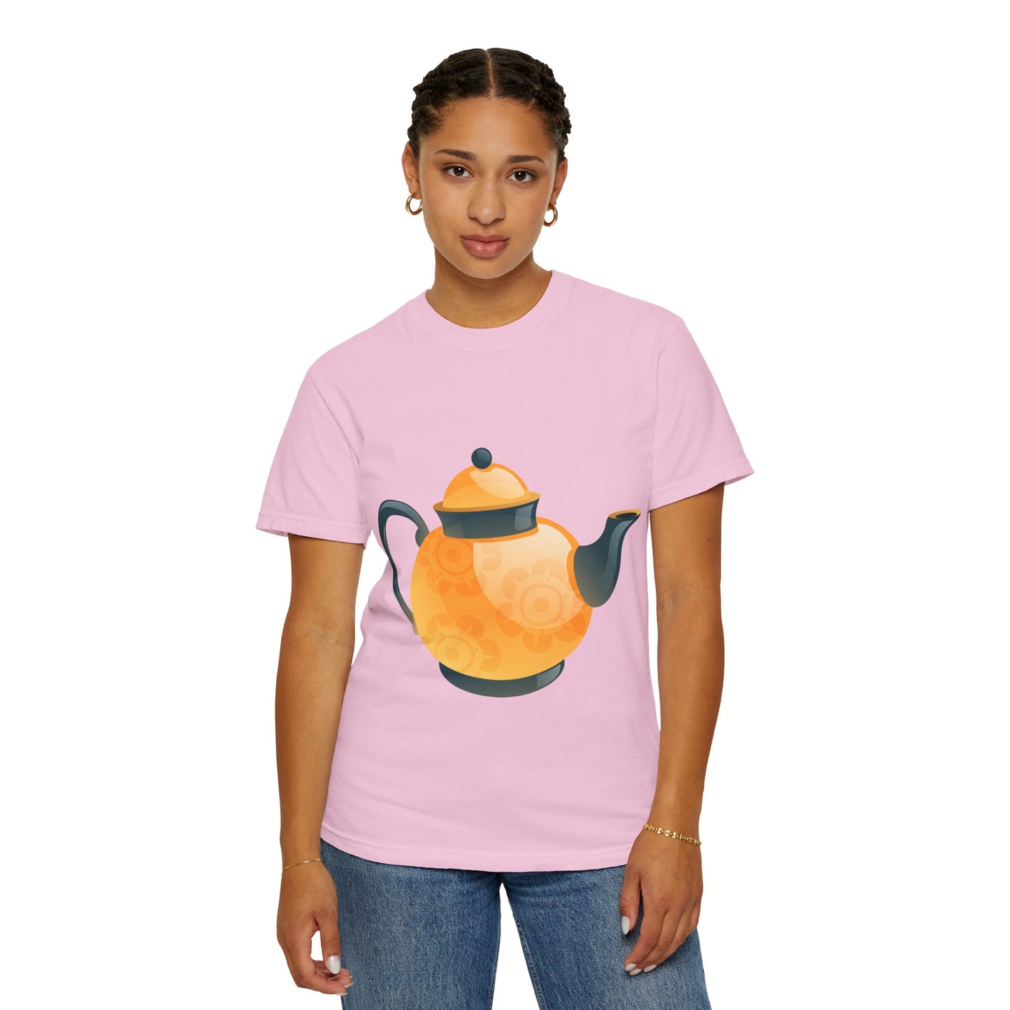 Unisex Garment-Dyed T-shirt - Classic British Tea Kettle - Timeless Elegance in Tea Time