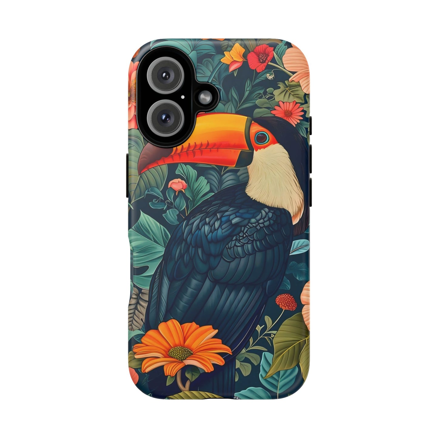 Tropical Toucan Phone Case - Cute Animal Design, Nature Lover Gift, Floral Pattern, Bird Lover Accessory, Summer Vibes