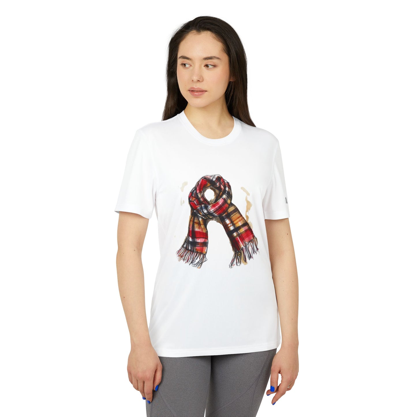 Unisex Sport T-shirt - Perfect for Cozy Fall Days - Warm Plaid Scarf
