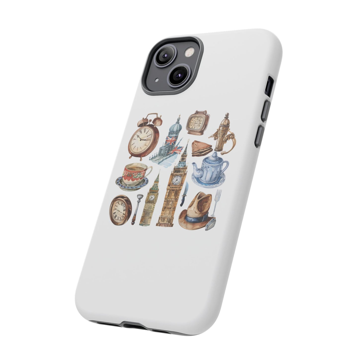 Vintage Illustrative Phone Case, Whimsical Tough Phone Cover, Gifts for Her, Unique Cell Phone Accessory