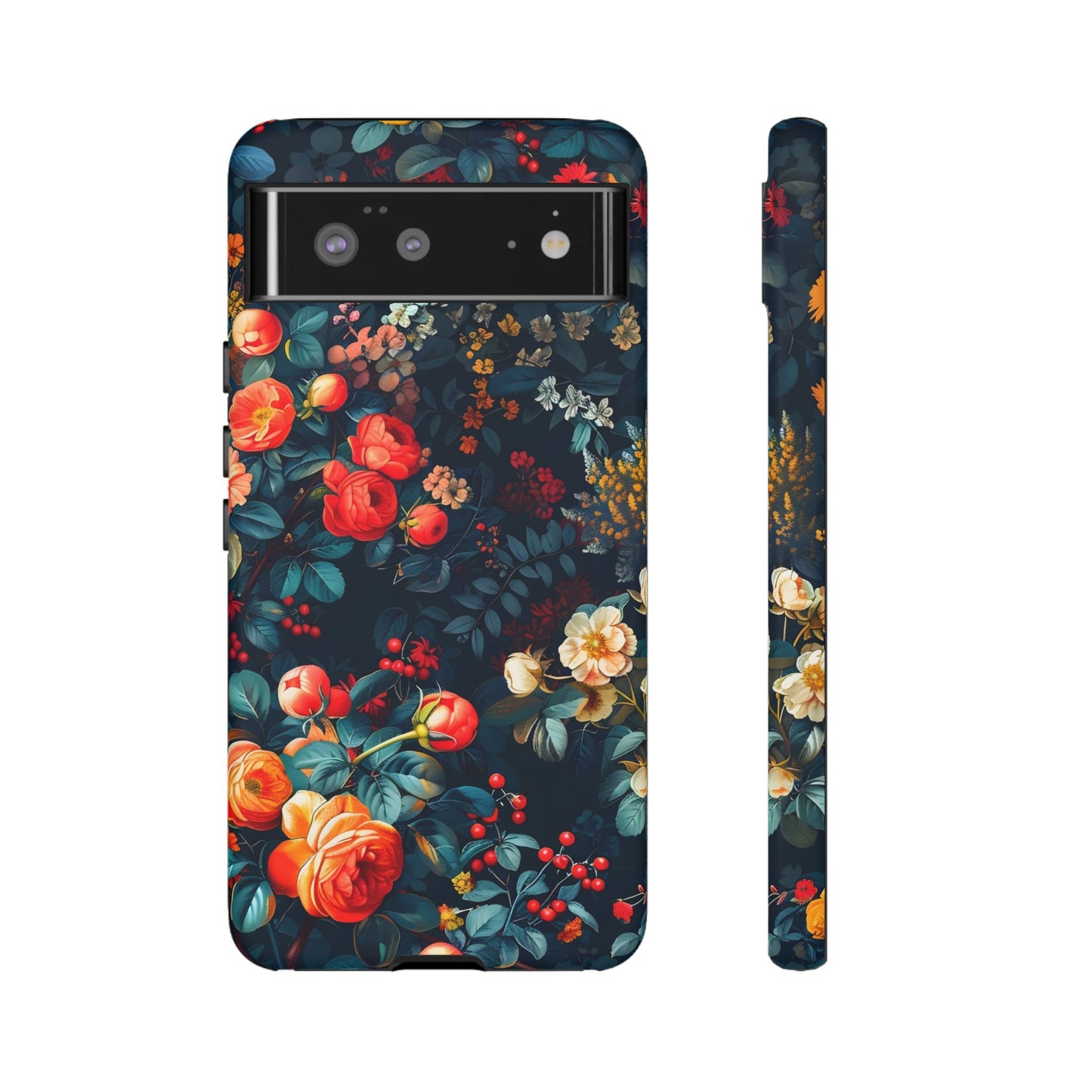 Floral Phone Case - Tough Cases, iPhone Protection, Elegant Floral Design, Gift for Her, Stylish Tech Accessory
