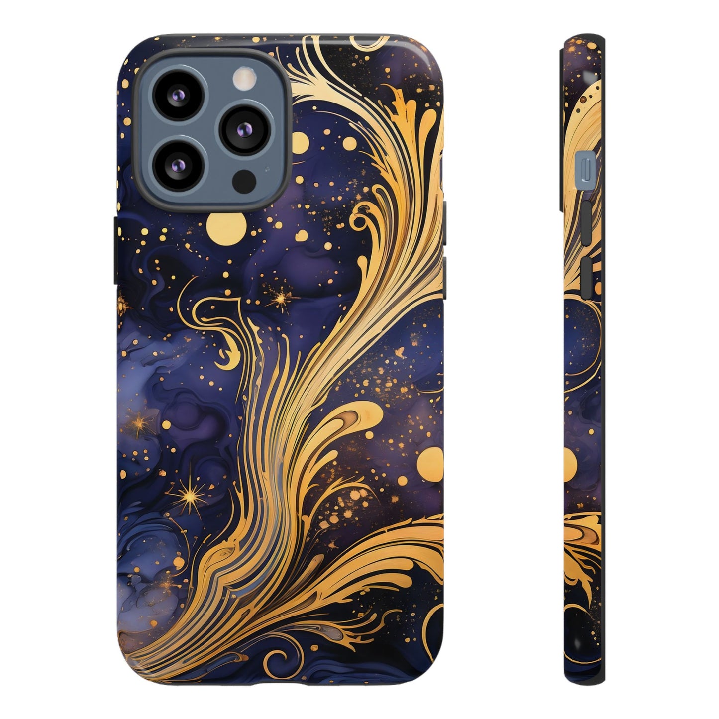 Elegant Floral Phone Case, Tough Cases for Women, Artistic Galaxy Design, Phone Cover for Cosmic Lovers, Unique Gift Idea