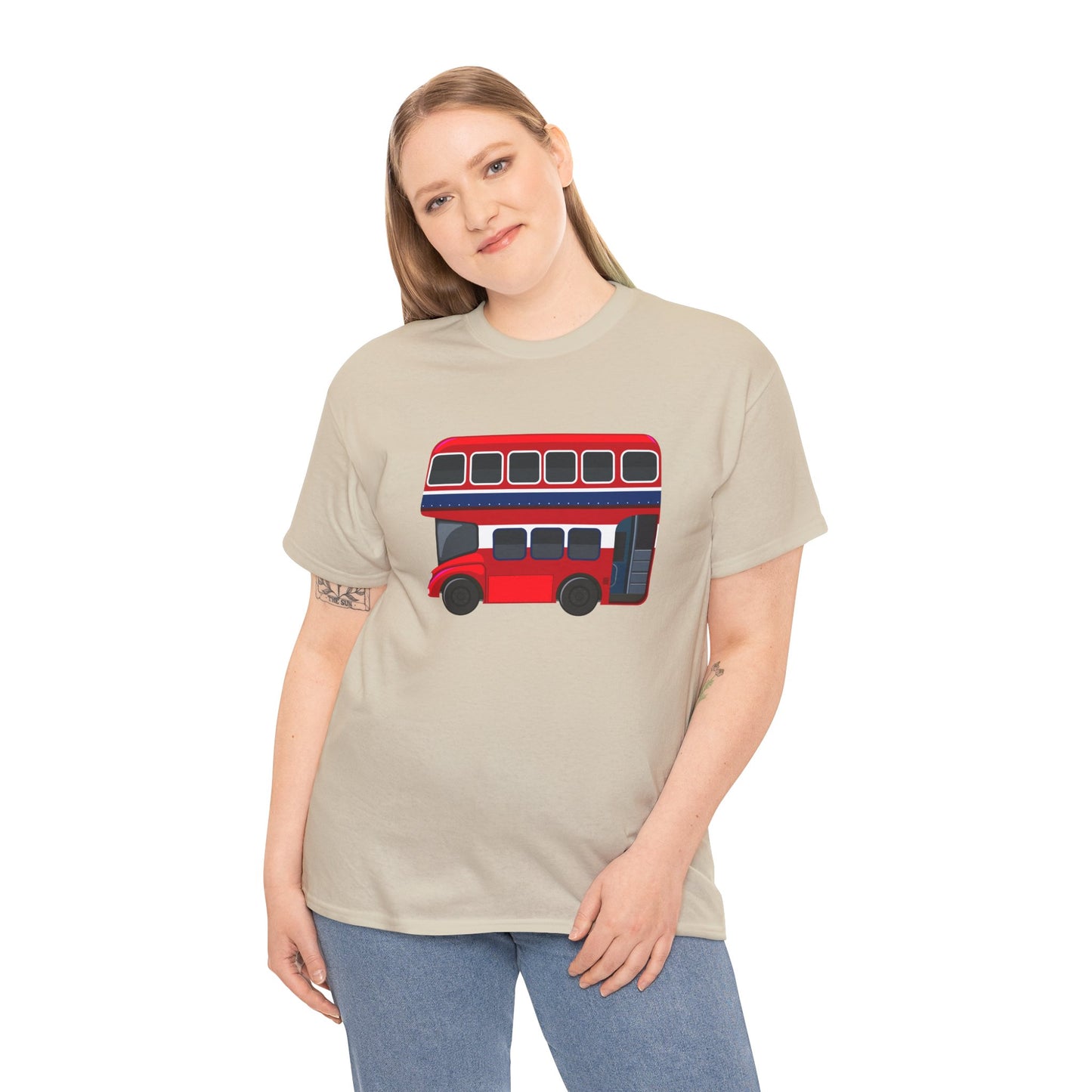 Unisex Heavy Cotton Tee - London Transport English Bus