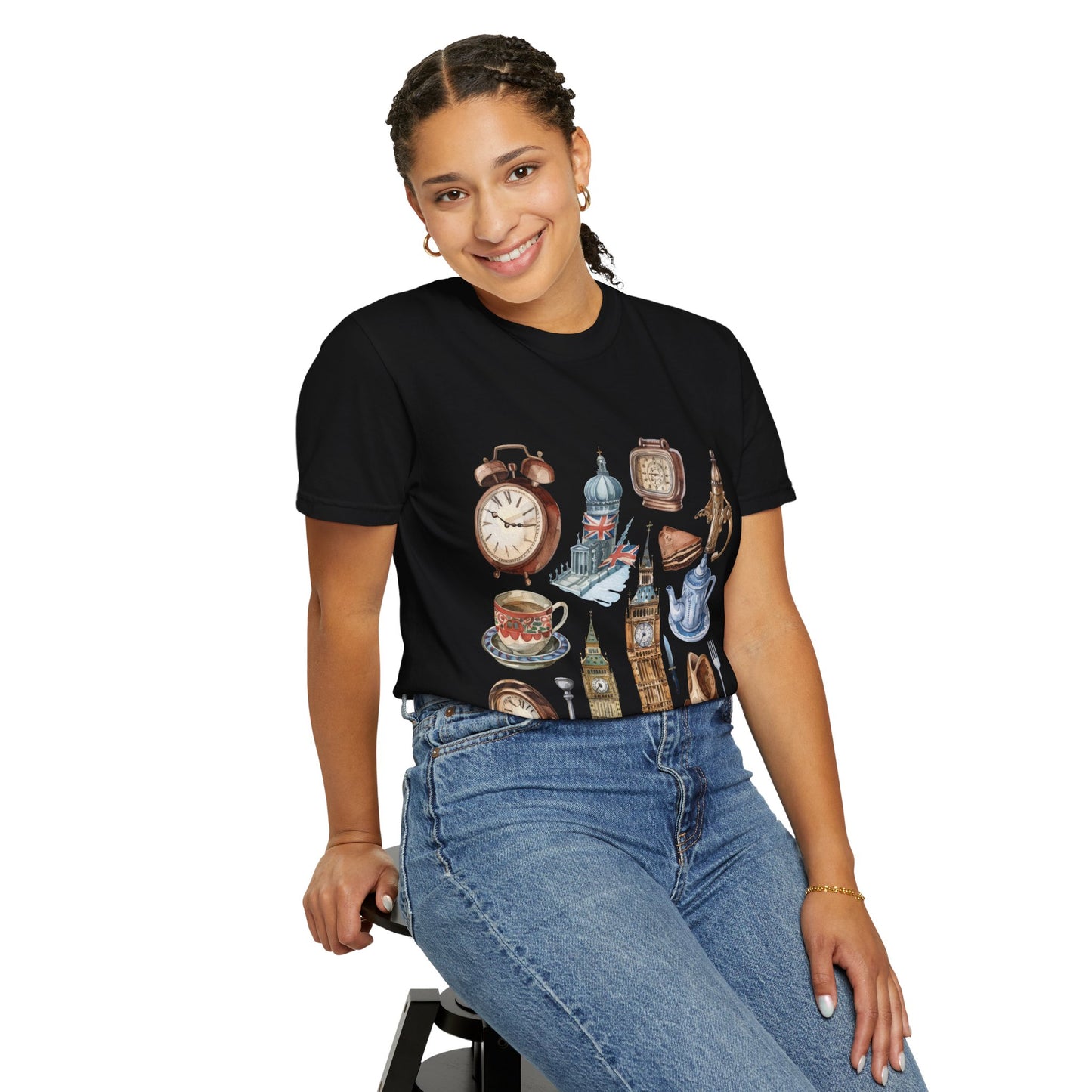 Unisex Garment-Dyed T-shirt - Timeless Symbols - Iconic England