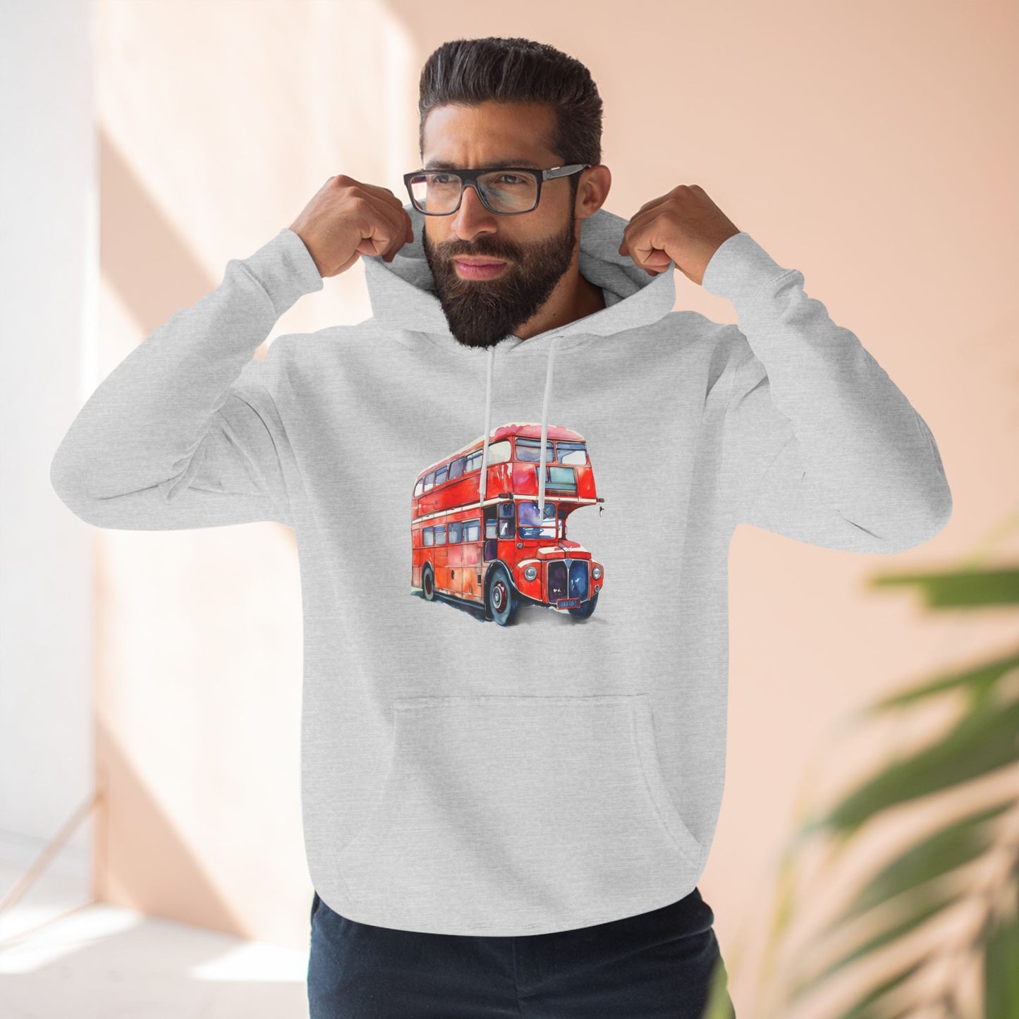 Vintage Car Trendy Three-Panel Fleece Hoodie
